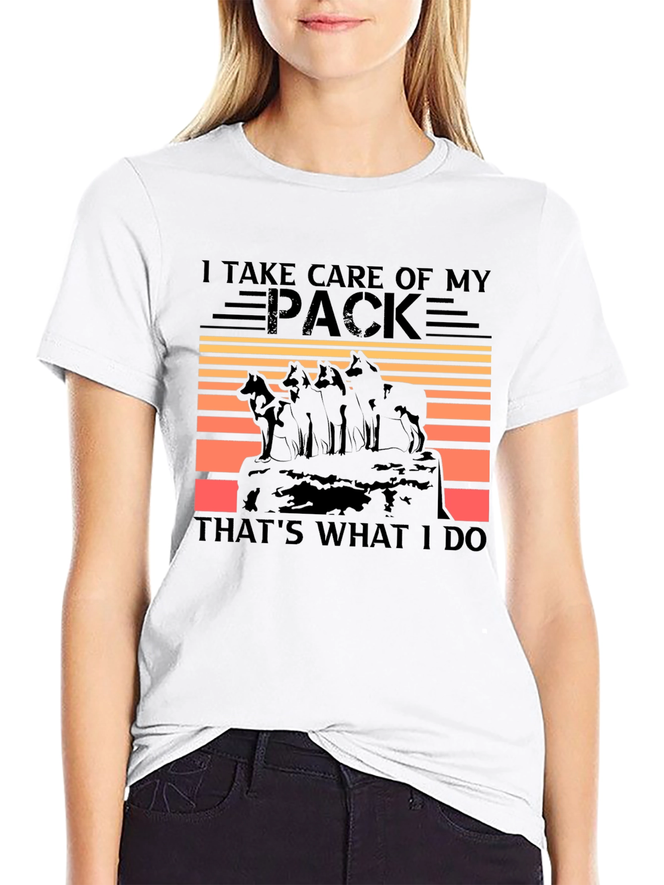 I Take Care of My Pack Wolf T-Shirt