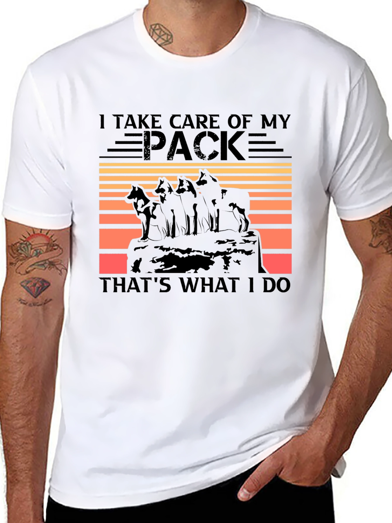 I Take Care of My Pack Wolf T-Shirt