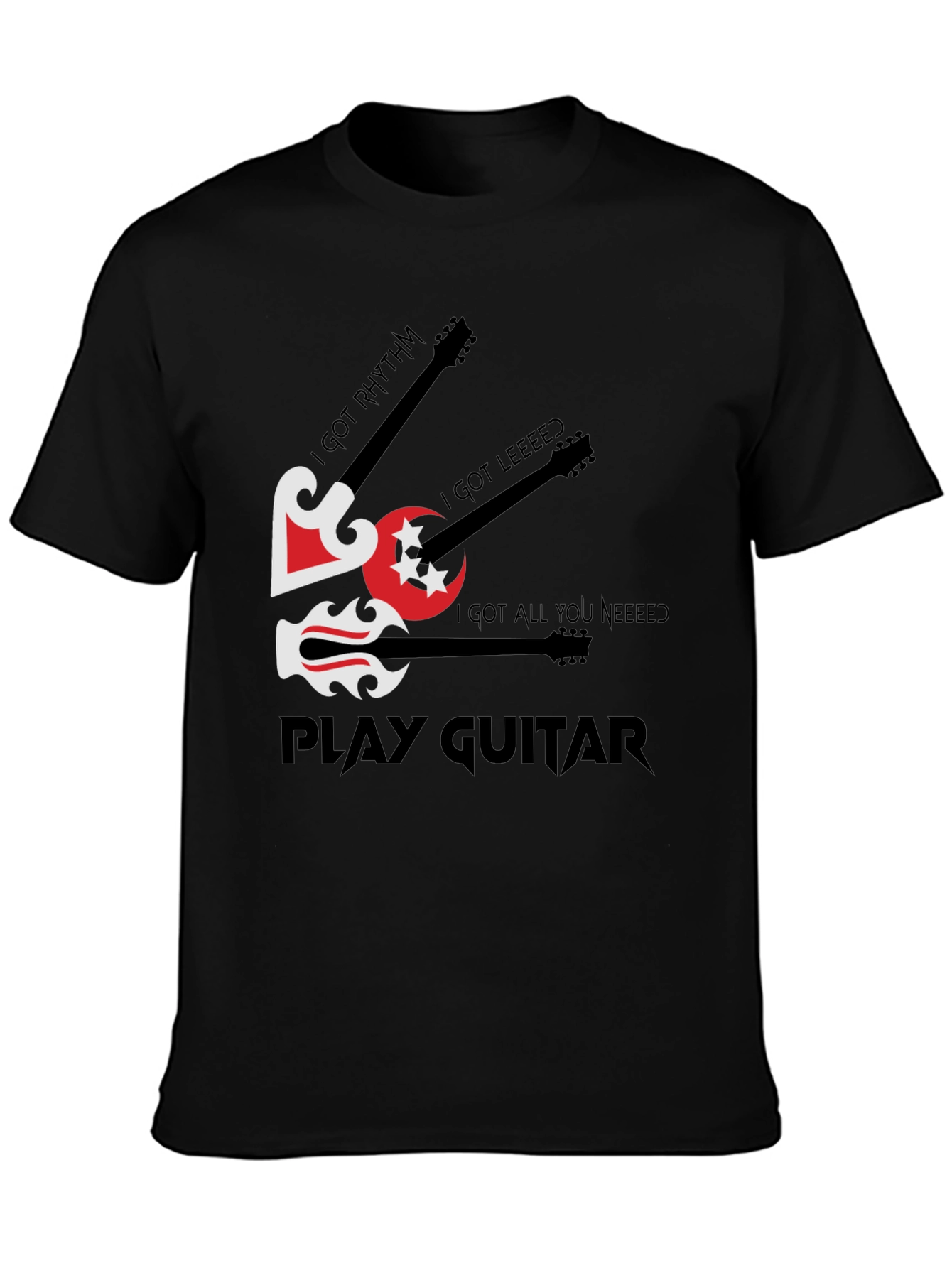Play Guitar Graphic T-Shirt - Music Lover Tee