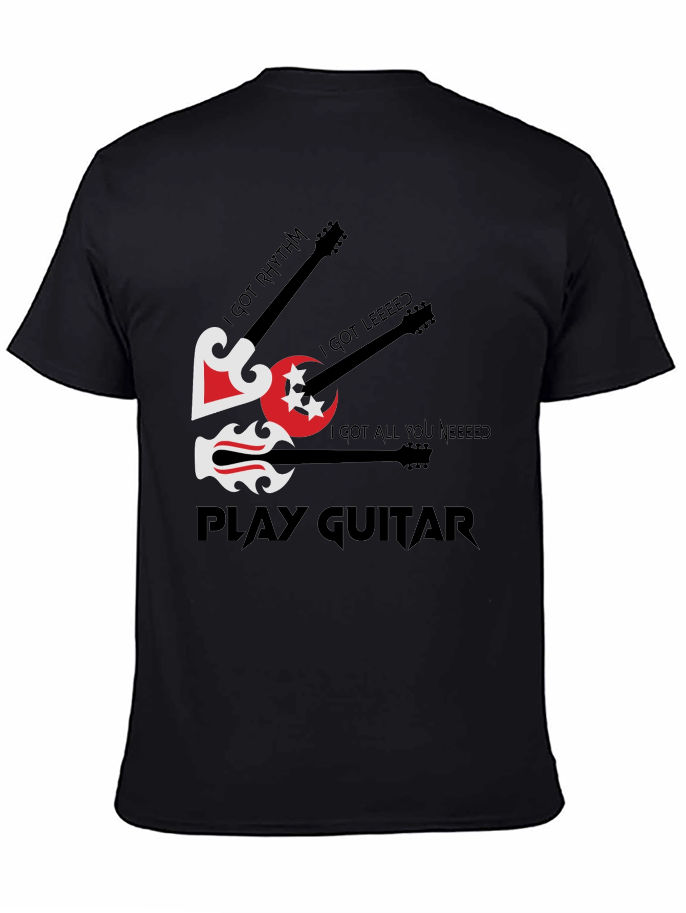 Play Guitar Graphic T-Shirt - Music Lover Tee