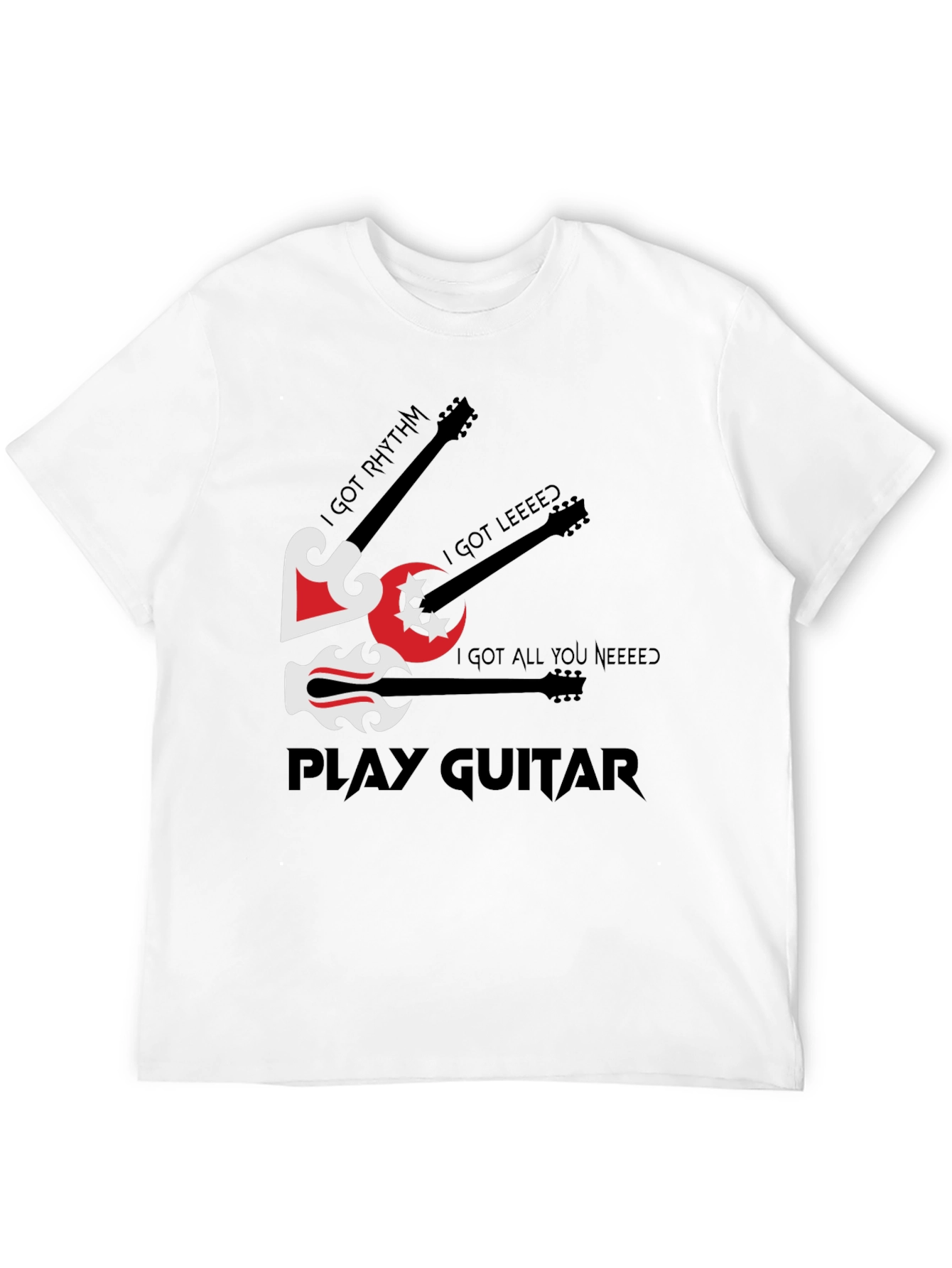 Play Guitar Graphic T-Shirt - Music Lover Tee