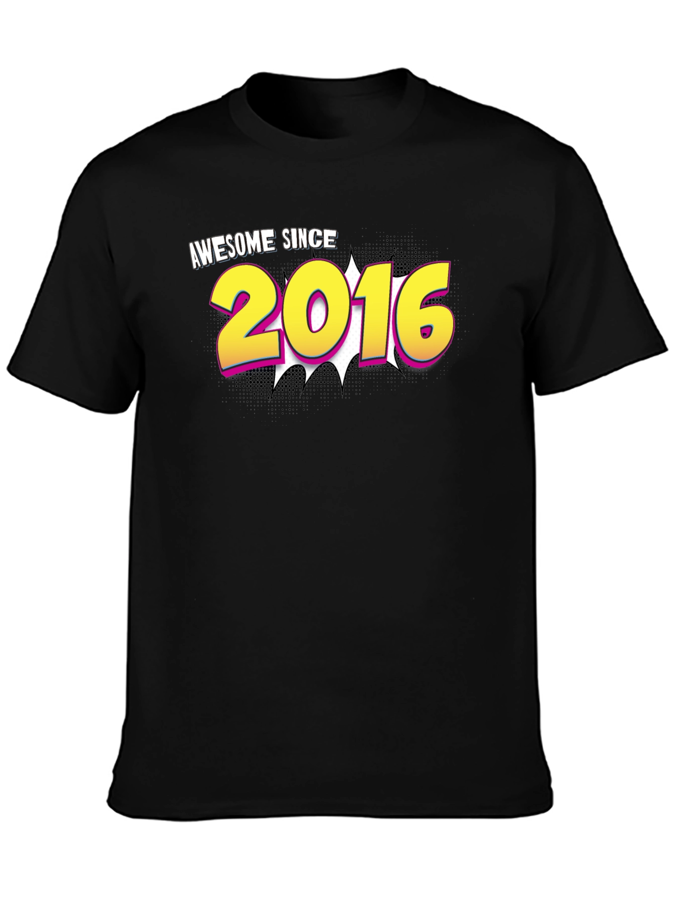 Awesome Since 2016 Black T-Shirt