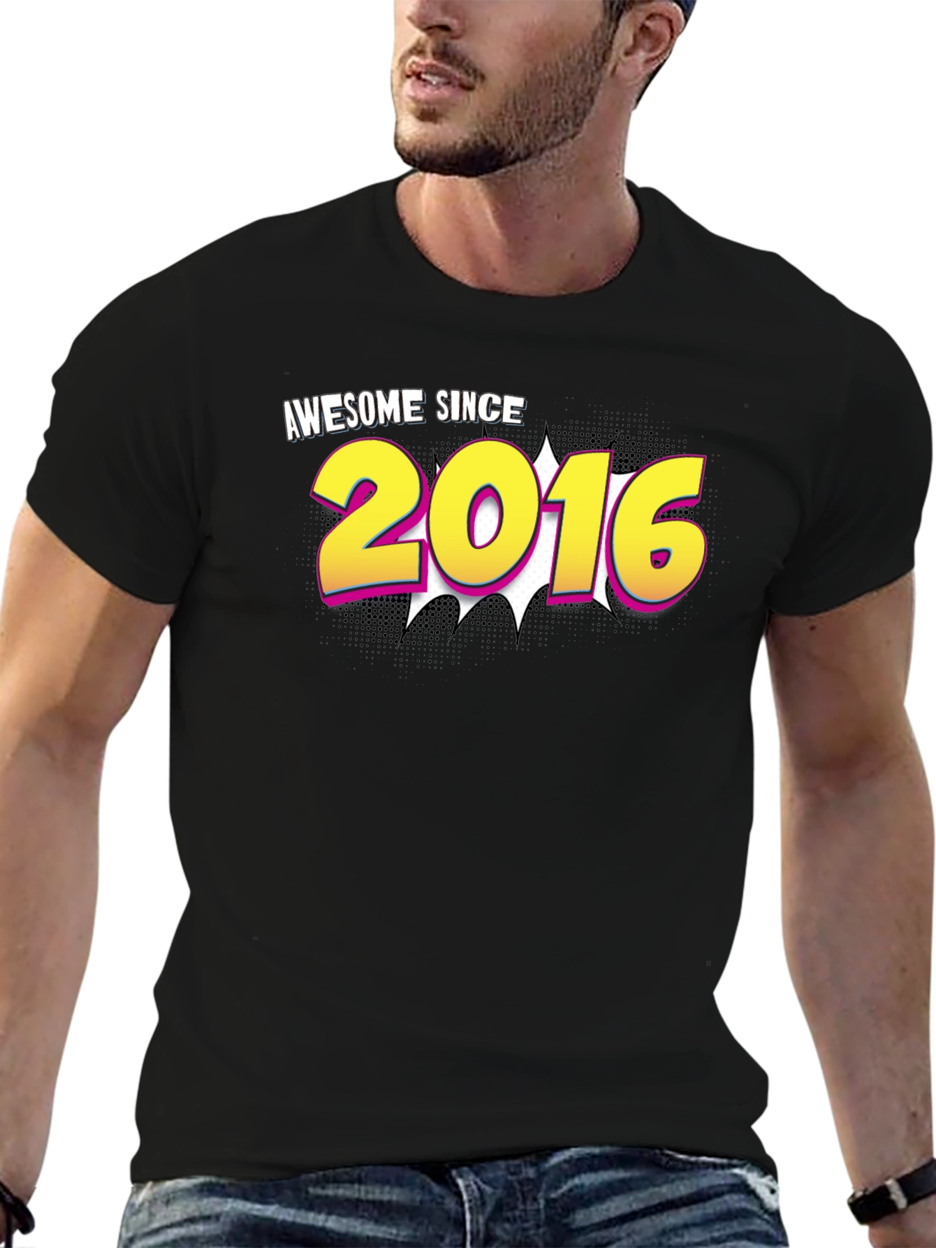 Awesome Since 2016 Black T-Shirt