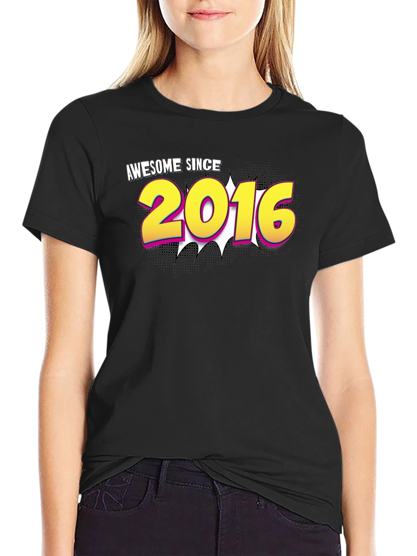 Awesome Since 2016 Black T-Shirt