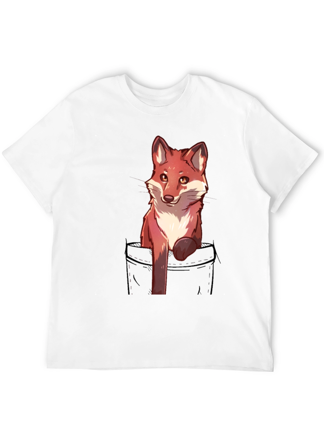 Fox in Pocket Graphic T-Shirt