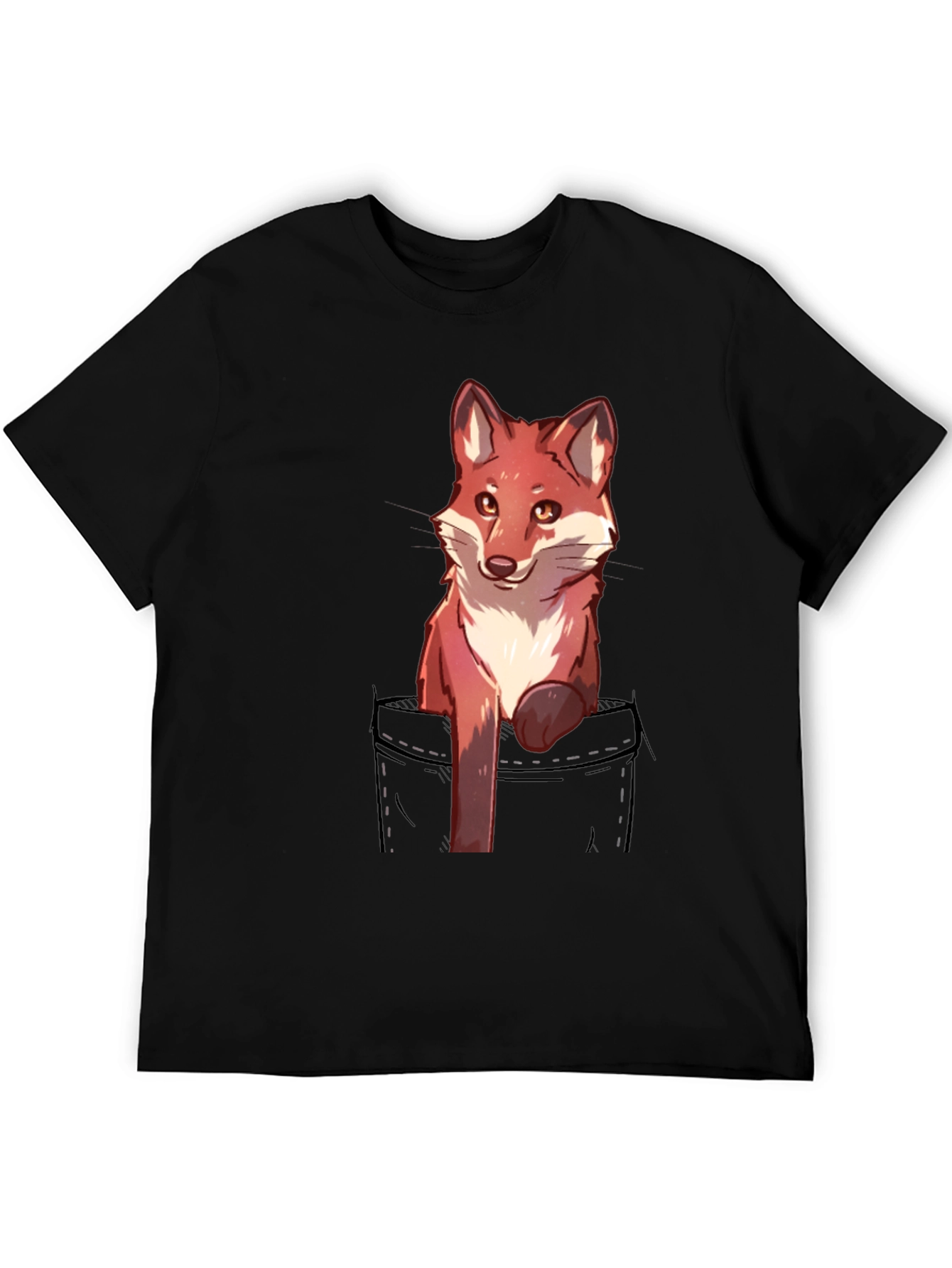 Fox in Pocket Graphic T-Shirt