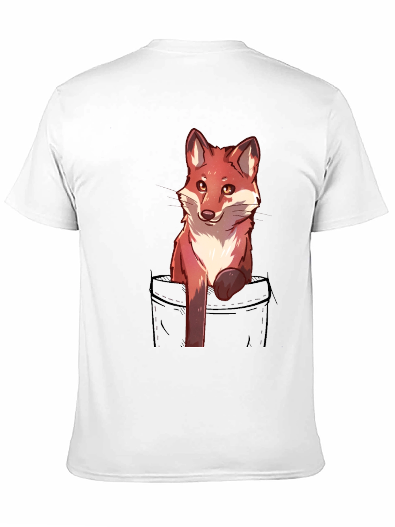 Fox in Pocket Graphic T-Shirt