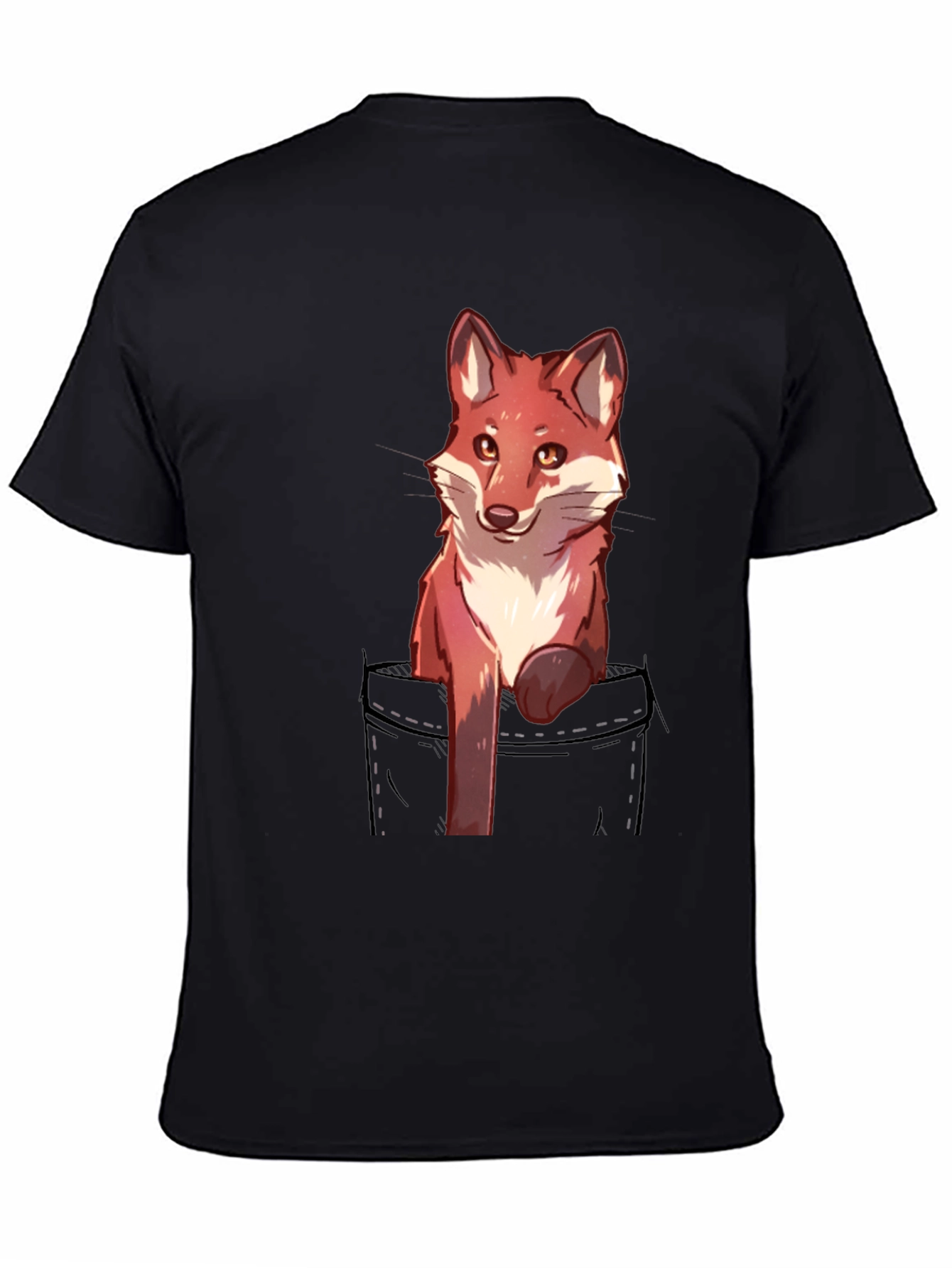 Fox in Pocket Graphic T-Shirt