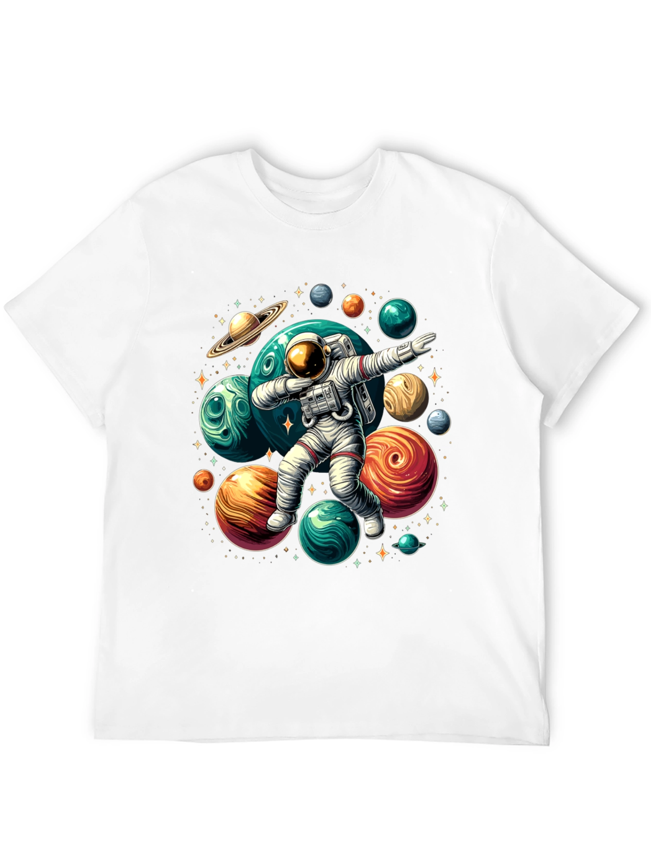 Dabbing Astronaut Planets T-Shirt - Galaxy Space Tee