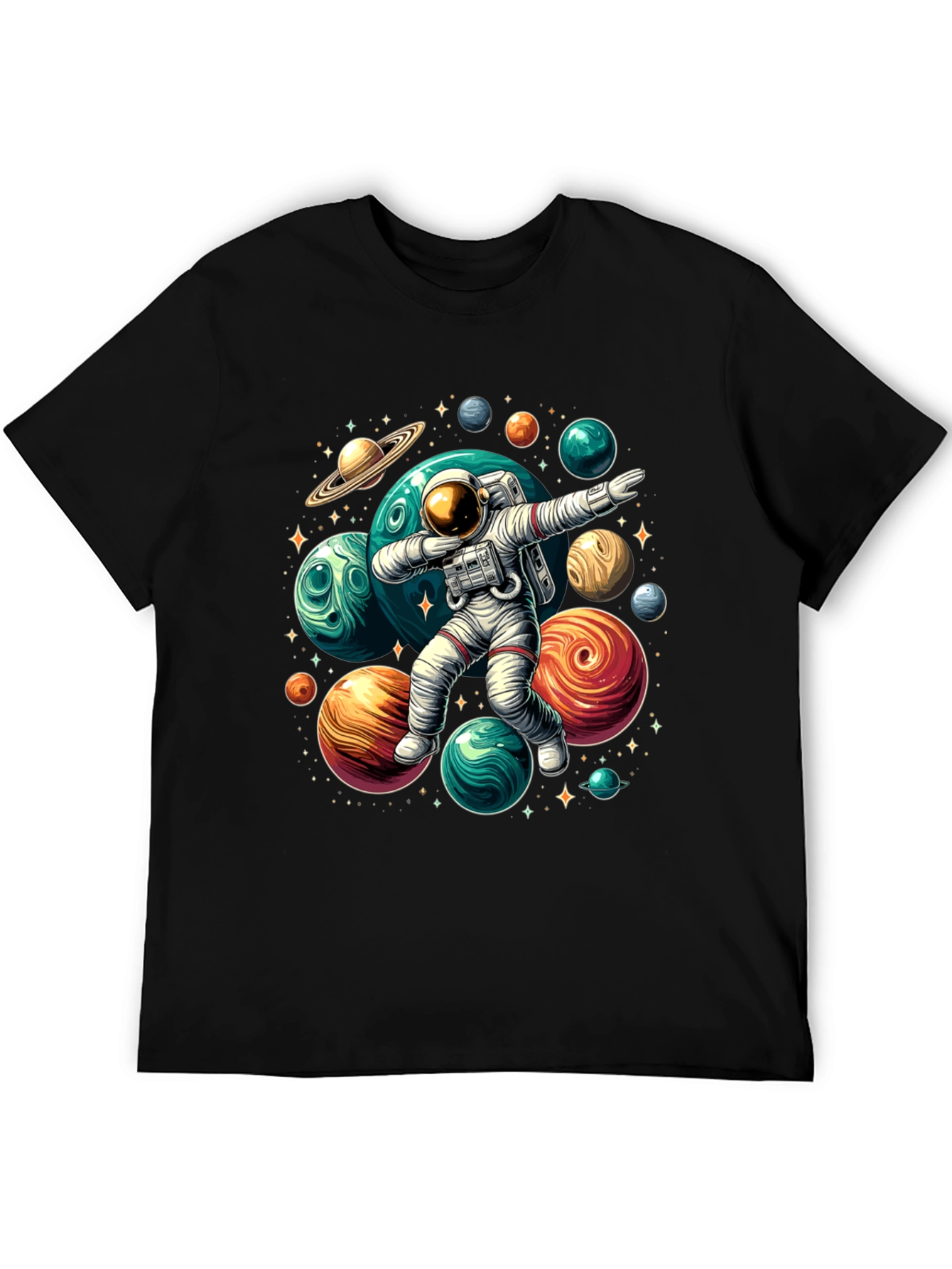 Dabbing Astronaut Planets T-Shirt - Galaxy Space Tee