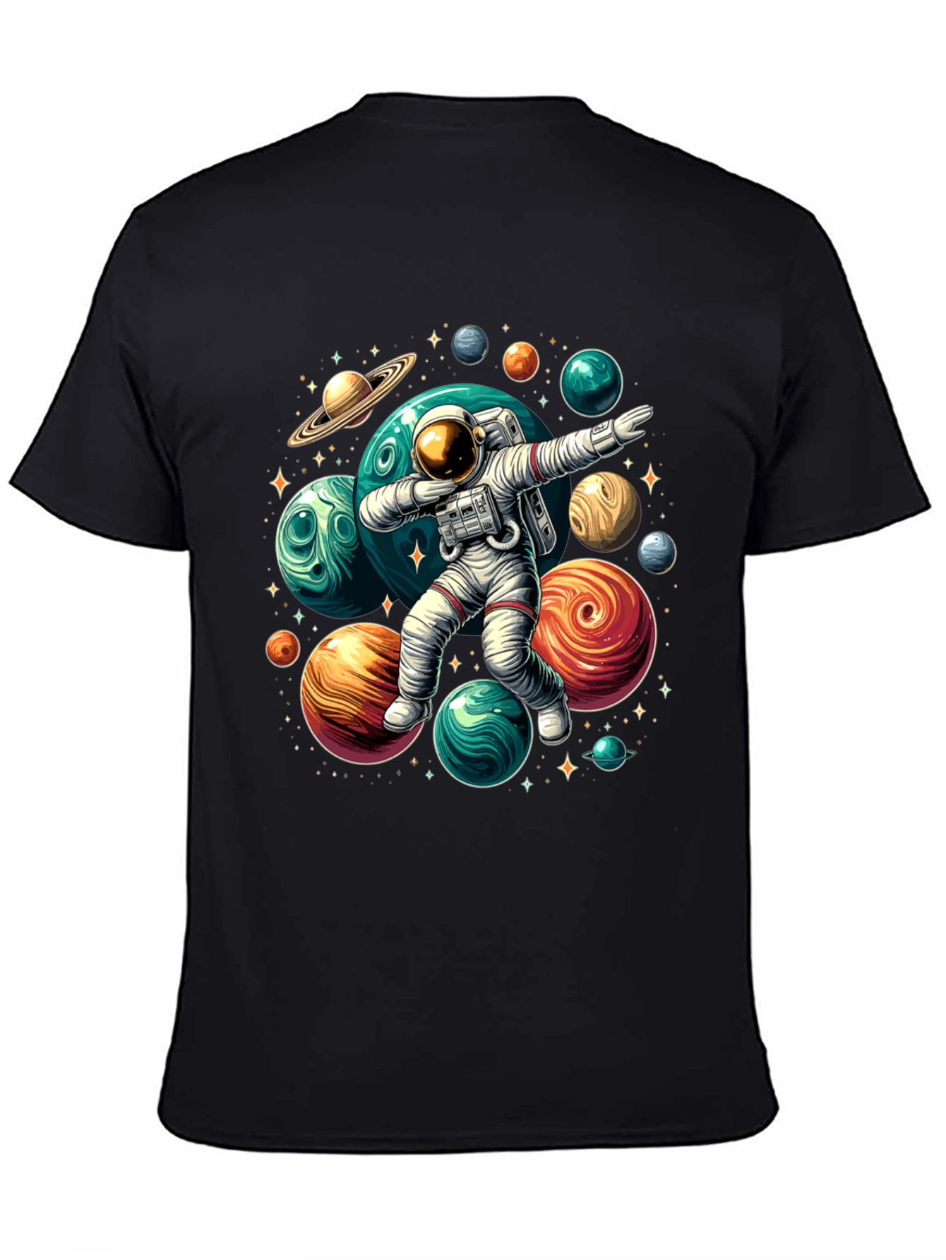 Dabbing Astronaut Planets T-Shirt - Galaxy Space Tee