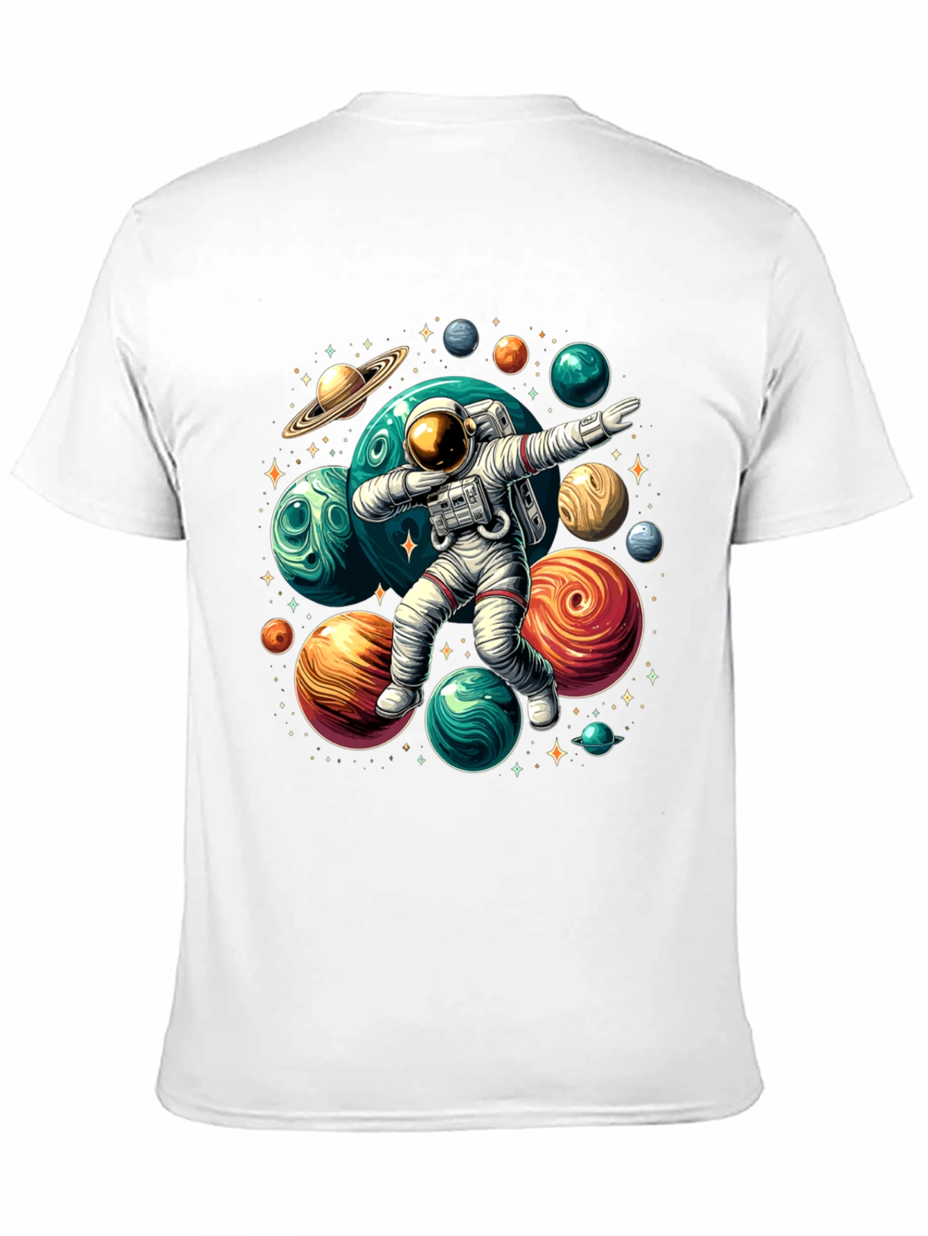 Dabbing Astronaut Planets T-Shirt - Galaxy Space Tee