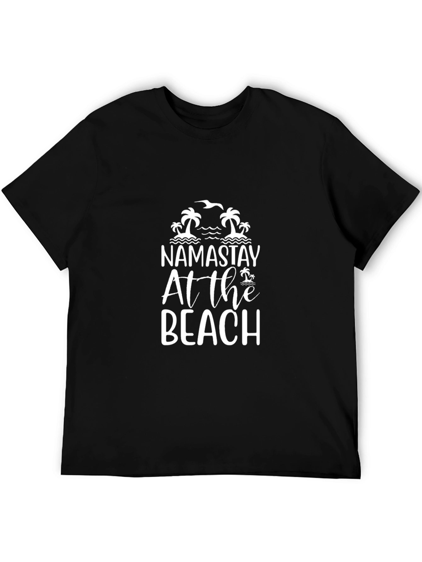 Namastay at the Beach Black Graphic Tee