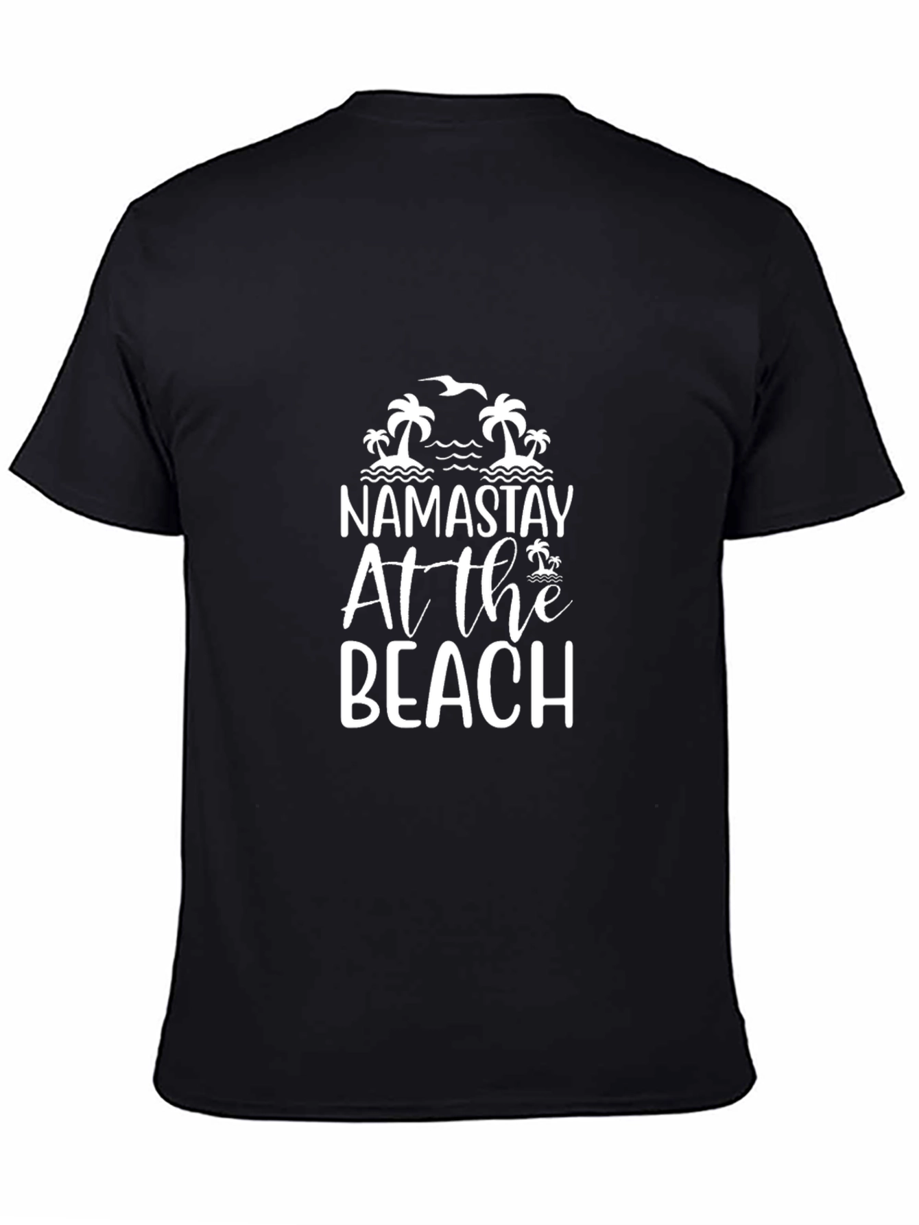 Namastay at the Beach Black Graphic Tee