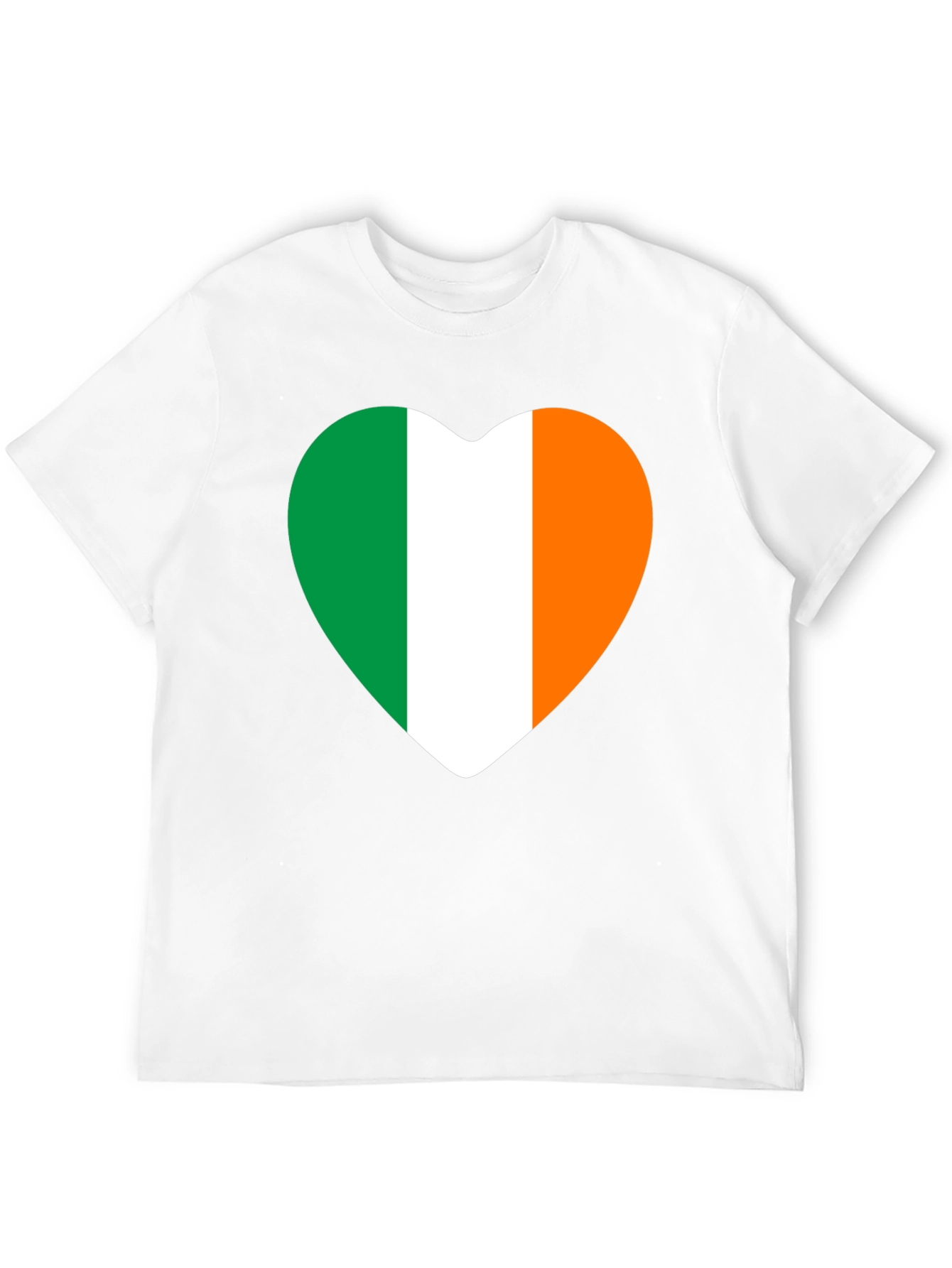 Irish Flag Heart T-Shirt - Black Tee