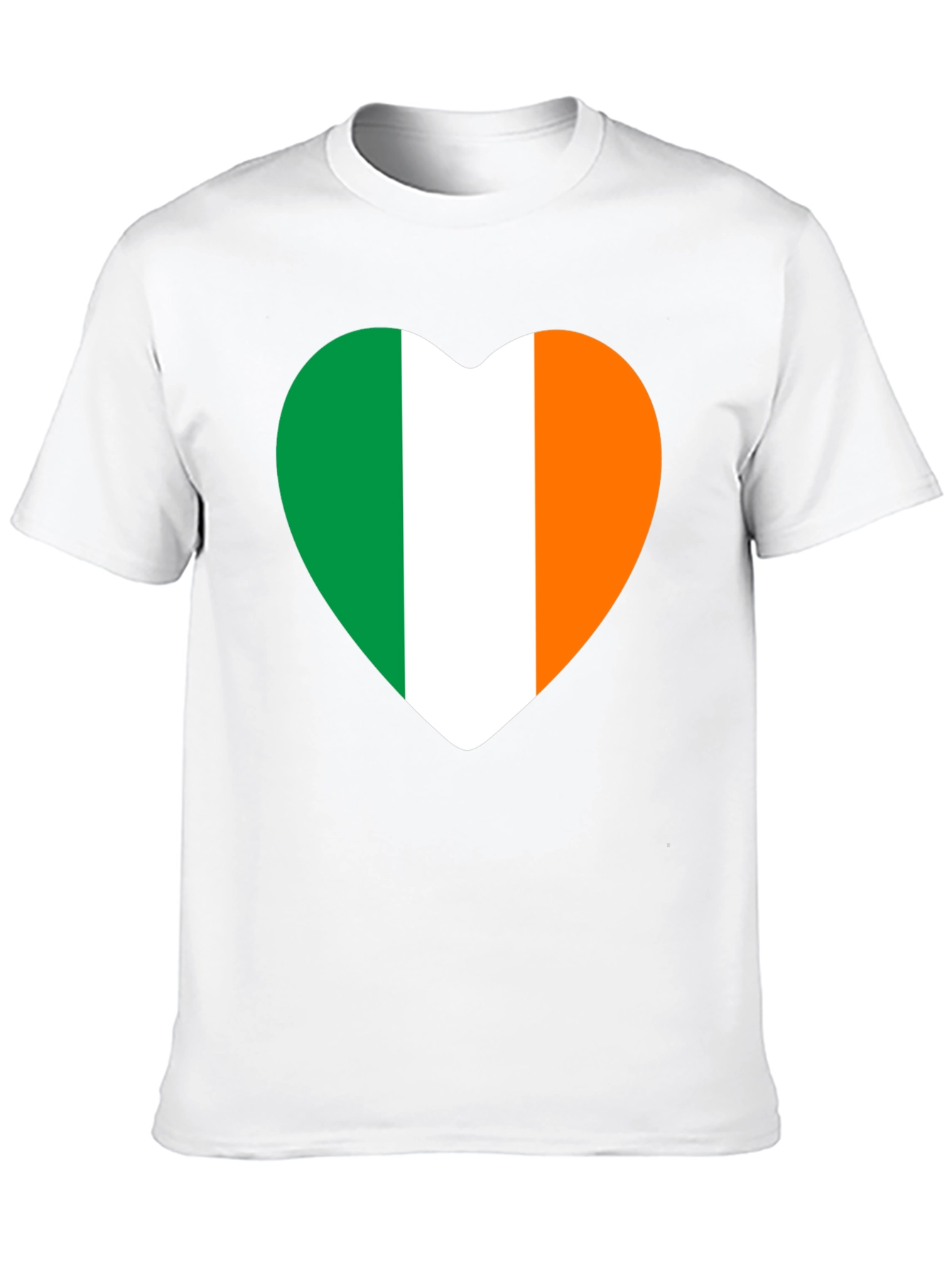Irish Flag Heart T-Shirt - Black Tee