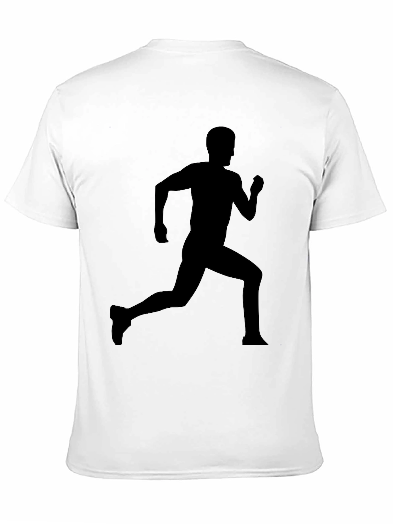 Mens Black Running Silhouette Graphic T-Shirt