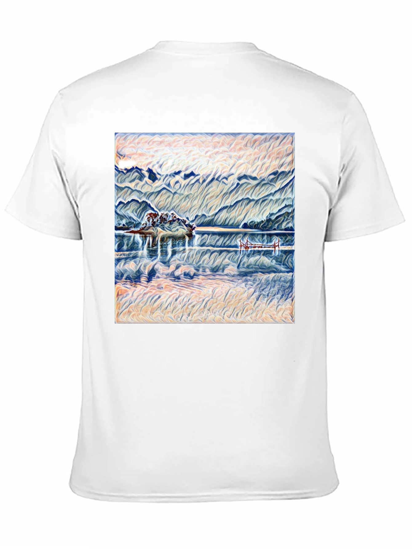 Mountain Lake View Graphic Tee - Relaxed Fit