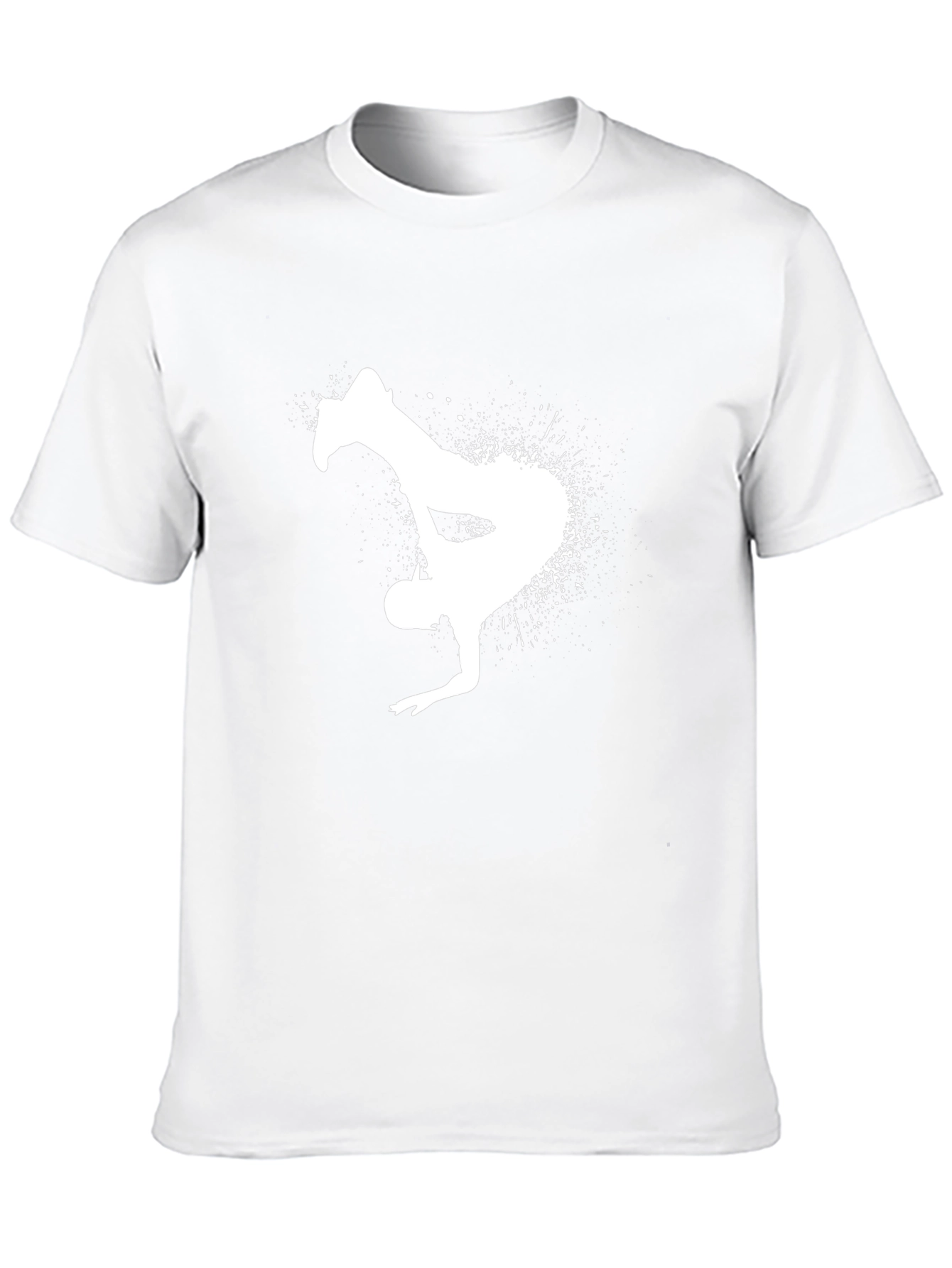 Black Tee with White Breakdancer Graphic