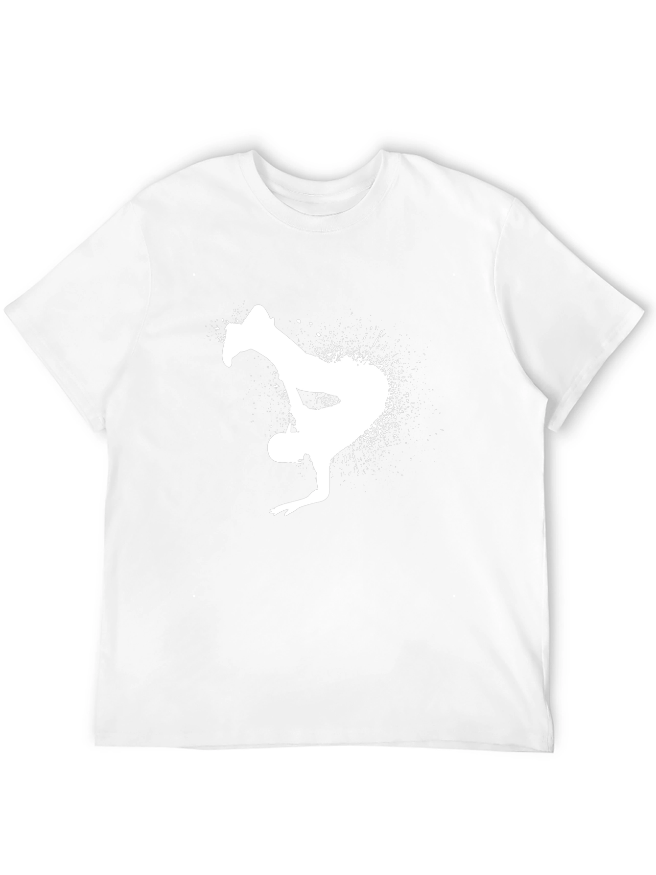 Black Tee with White Breakdancer Graphic