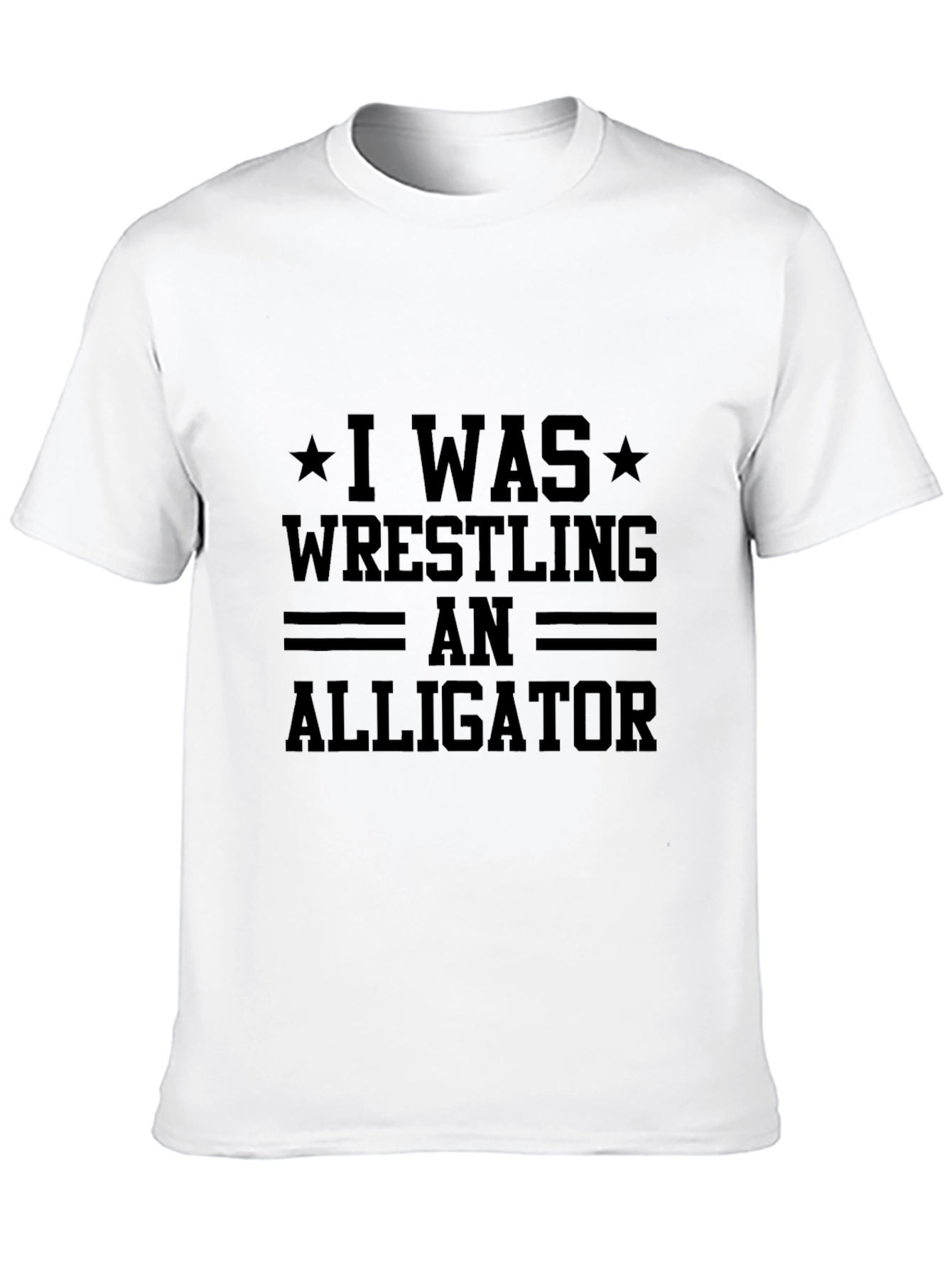 Wrestling Alligator Graphic Tee - Black T-Shirt