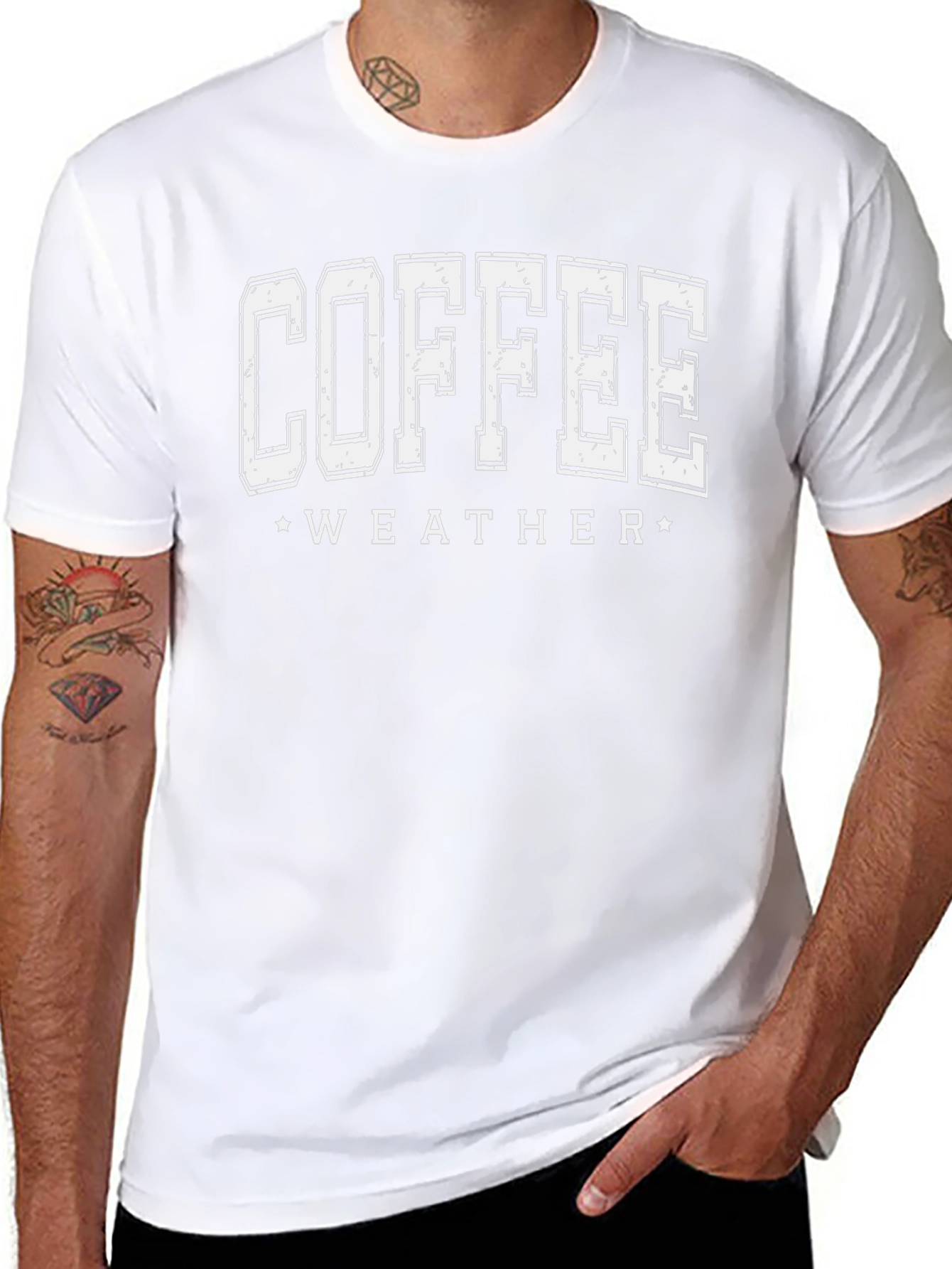 Coffee Weather Black Graphic T-Shirt