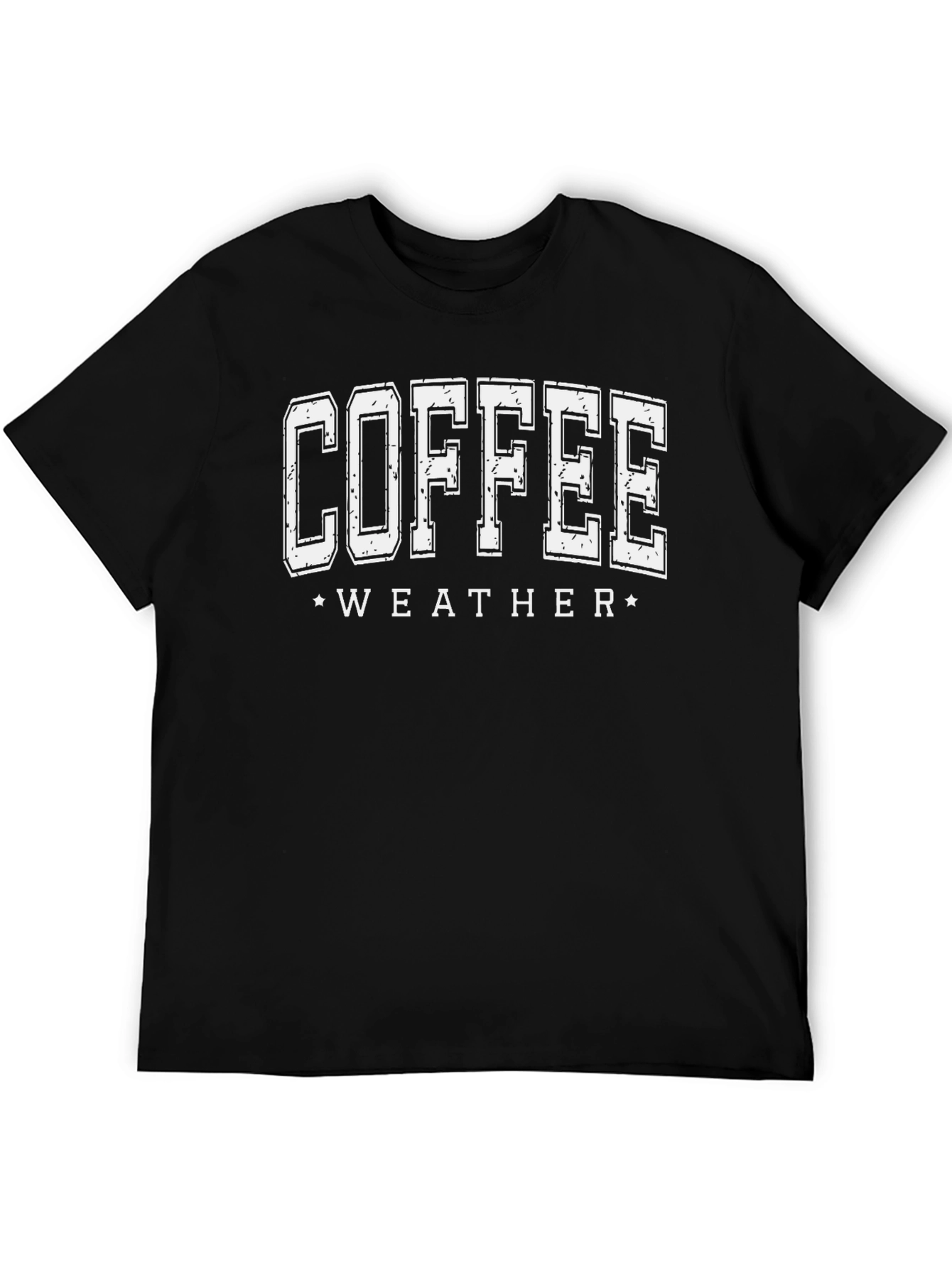 Coffee Weather Black Graphic T-Shirt