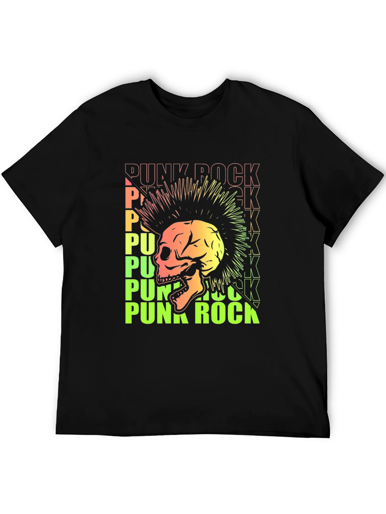 Punk Rock Skull Graphic Tee - Edgy Style