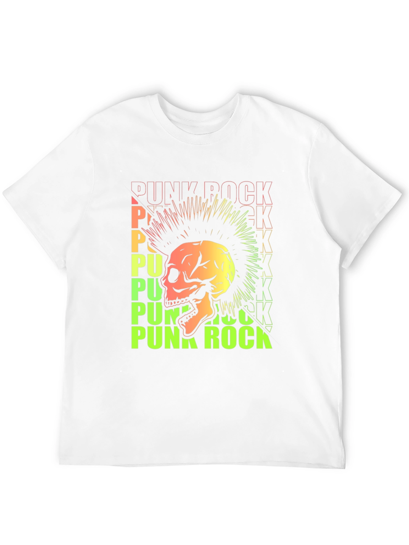 Punk Rock Skull Graphic Tee - Edgy Style