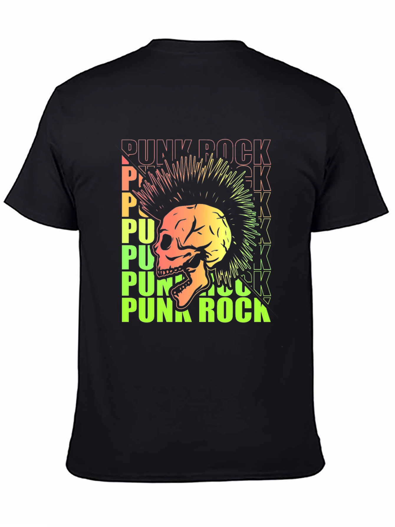 Punk Rock Skull Graphic Tee - Edgy Style