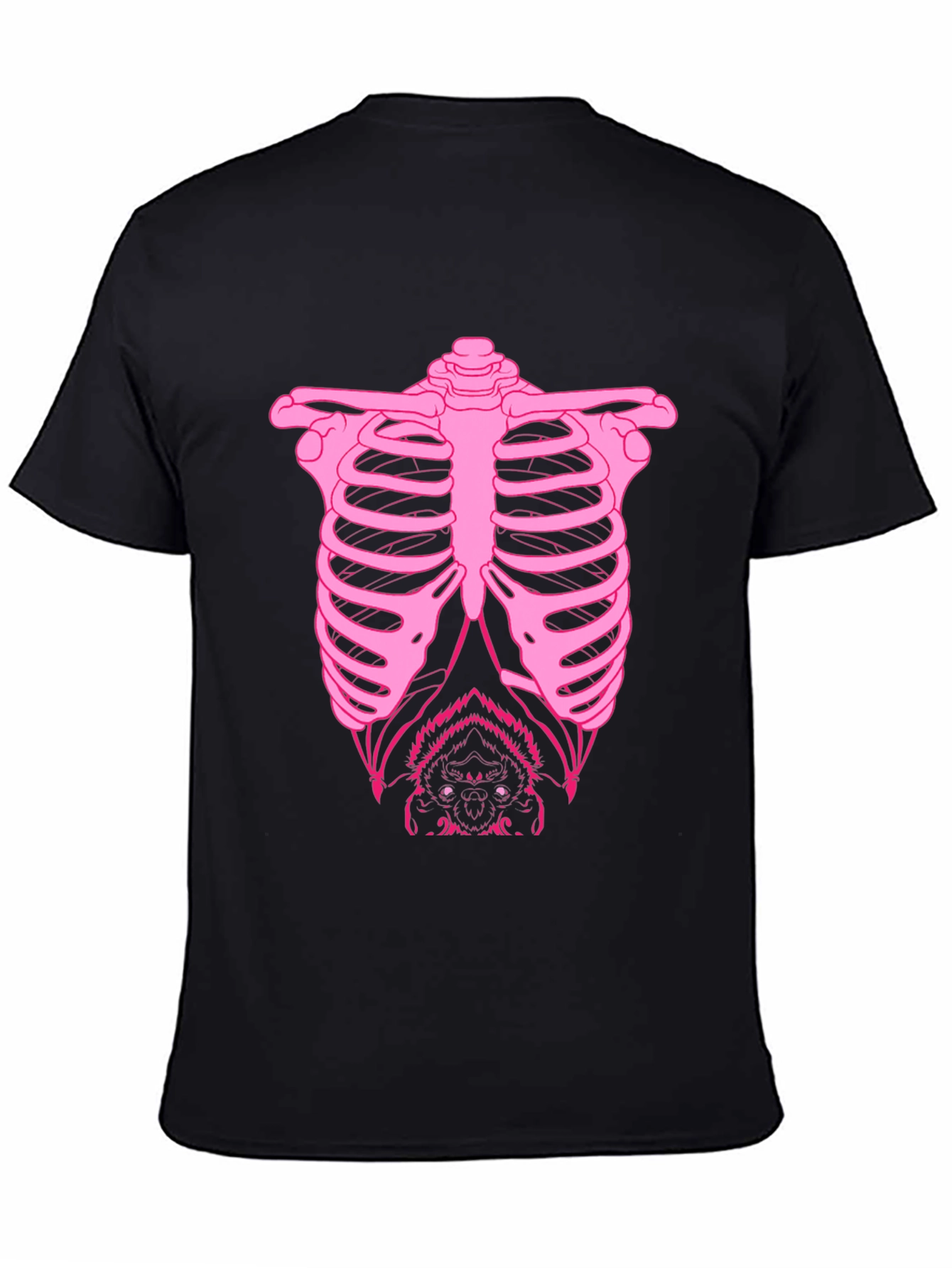 Bat Ribcage Graphic Tee - Black