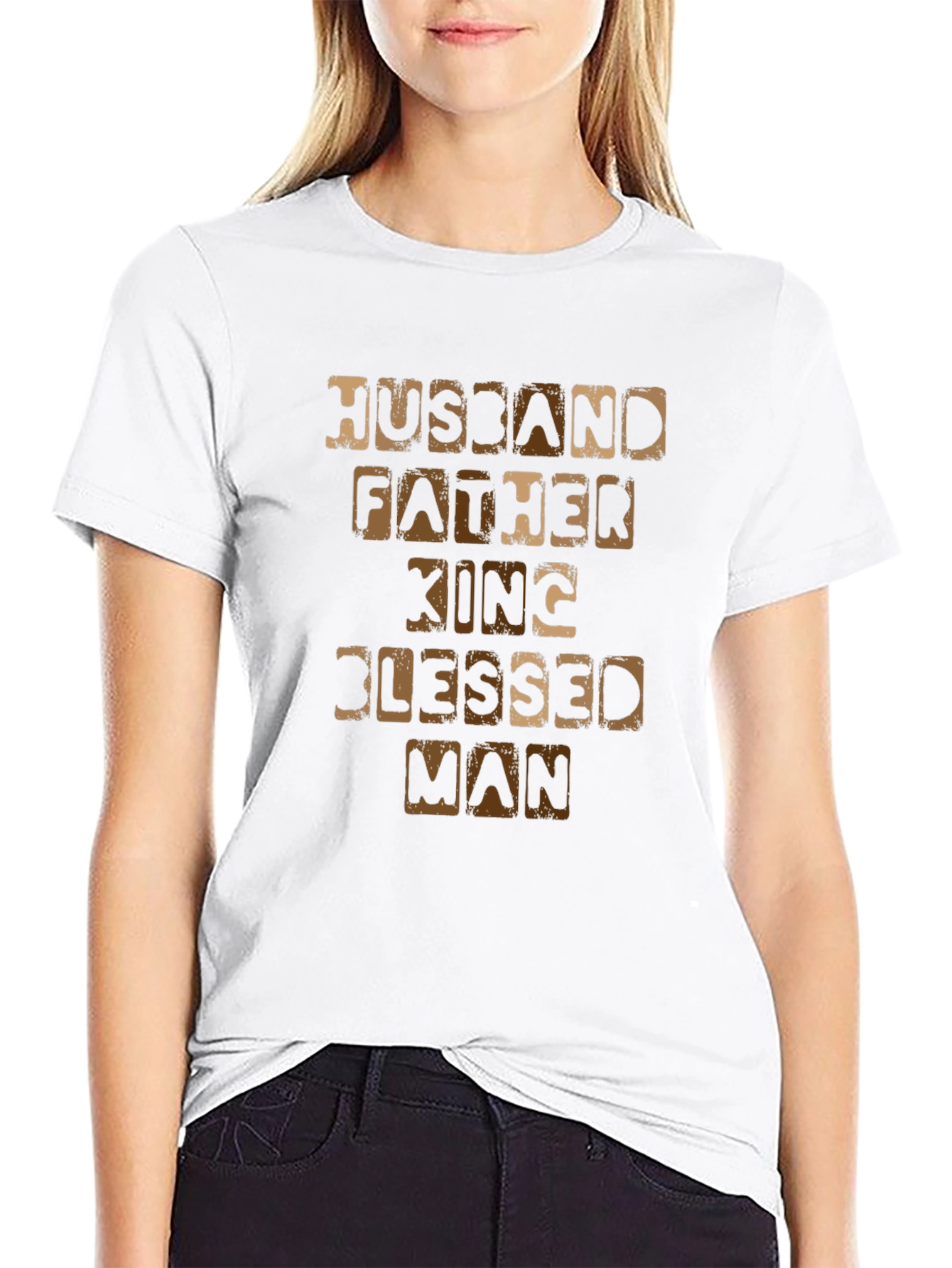 Husband Father King Blessed Man T-Shirt