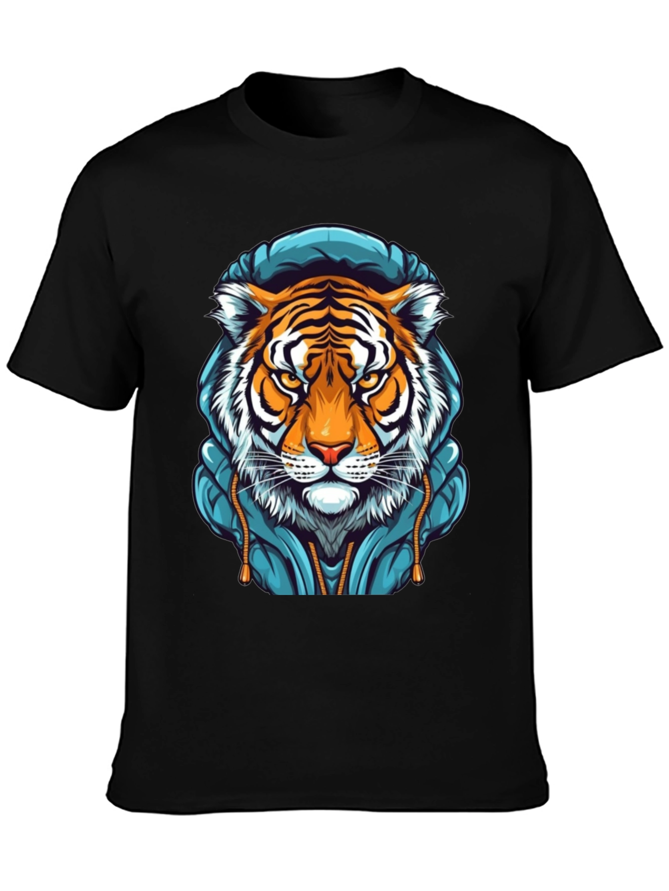 Tiger Hoodie T-Shirt - Cool Graphic Tee