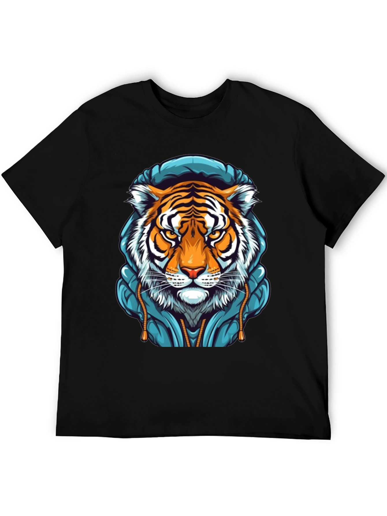 Tiger Hoodie T-Shirt - Cool Graphic Tee