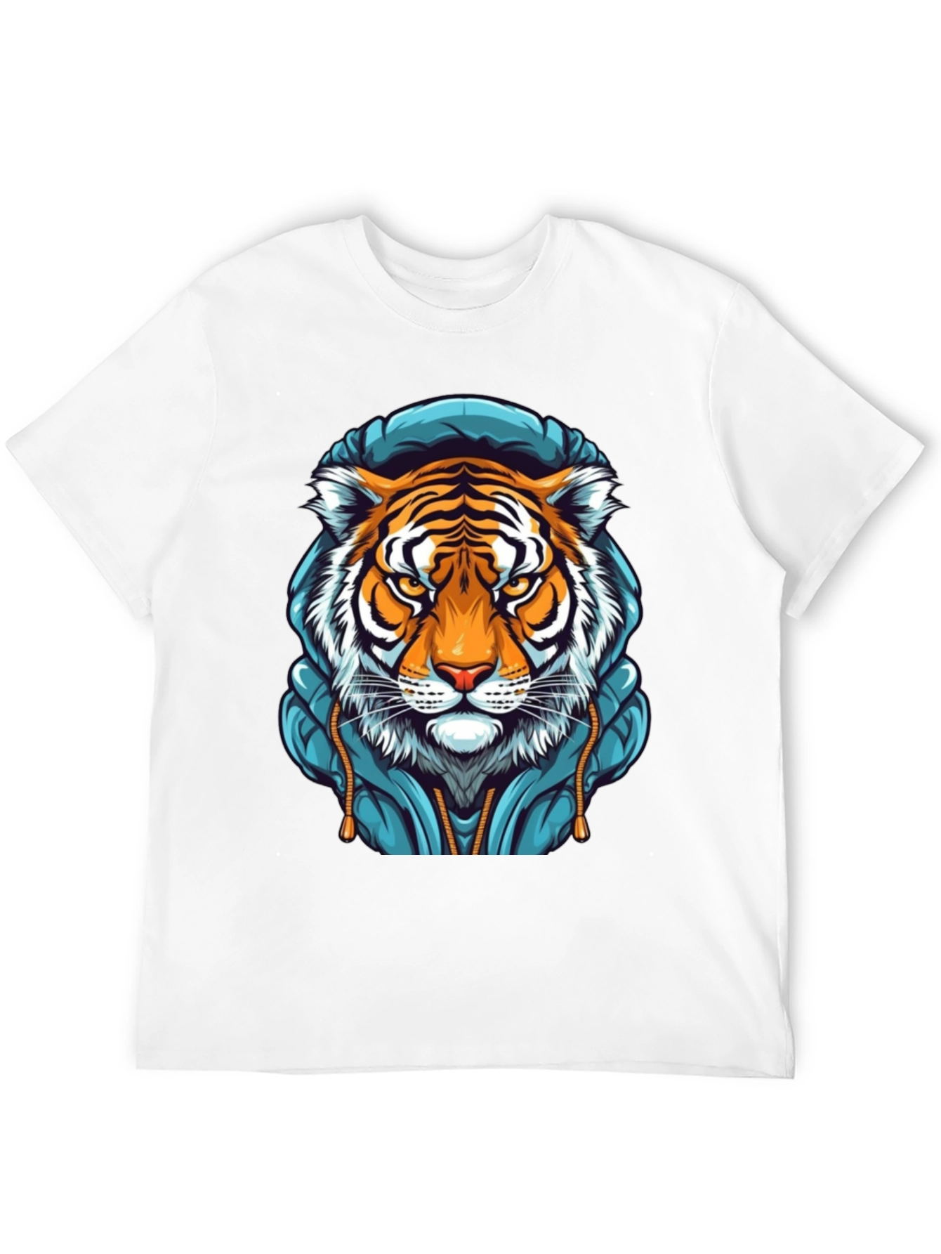 Tiger Hoodie T-Shirt - Cool Graphic Tee