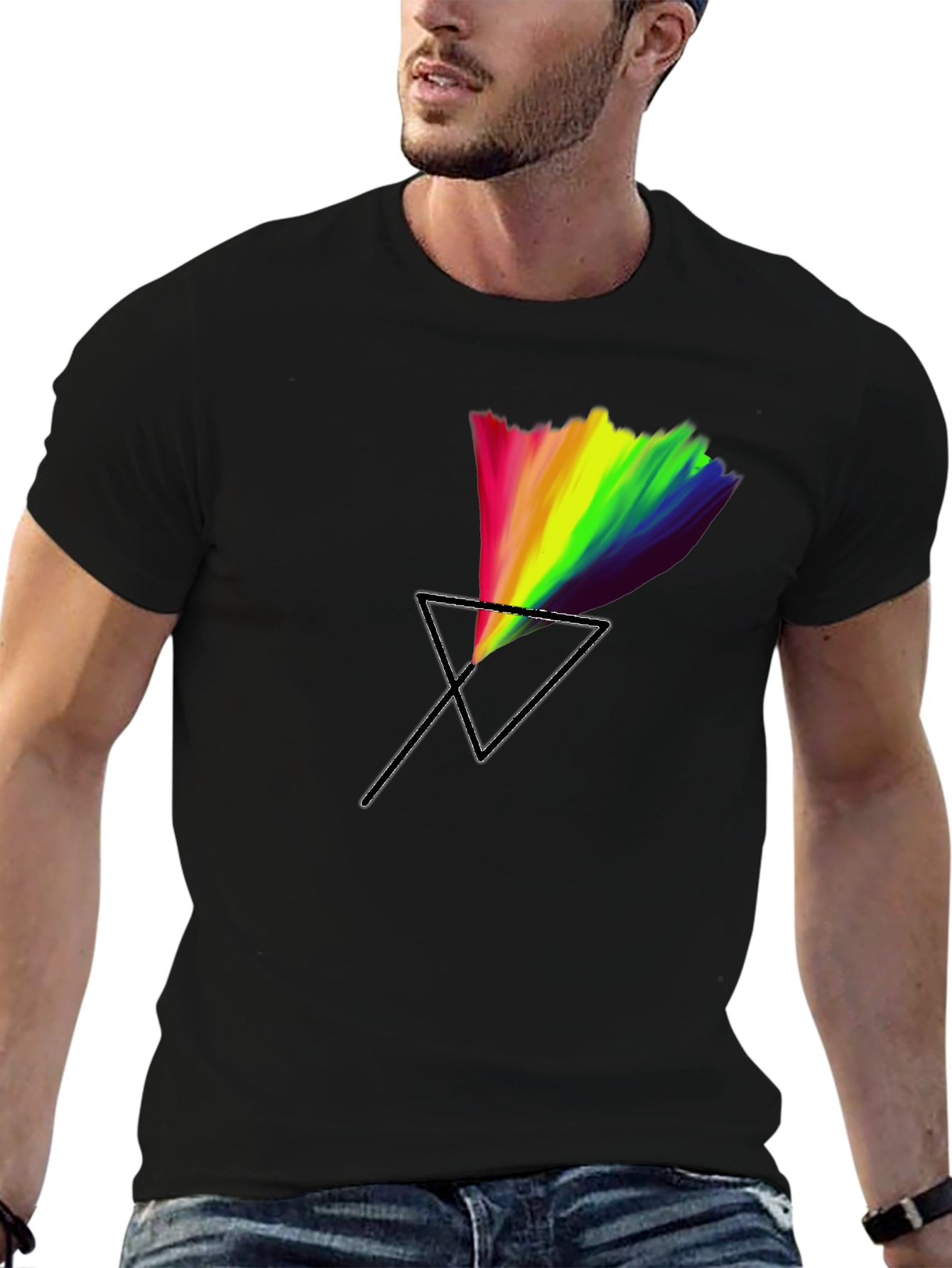 Prism Graphic Tee - Black Cotton Blend