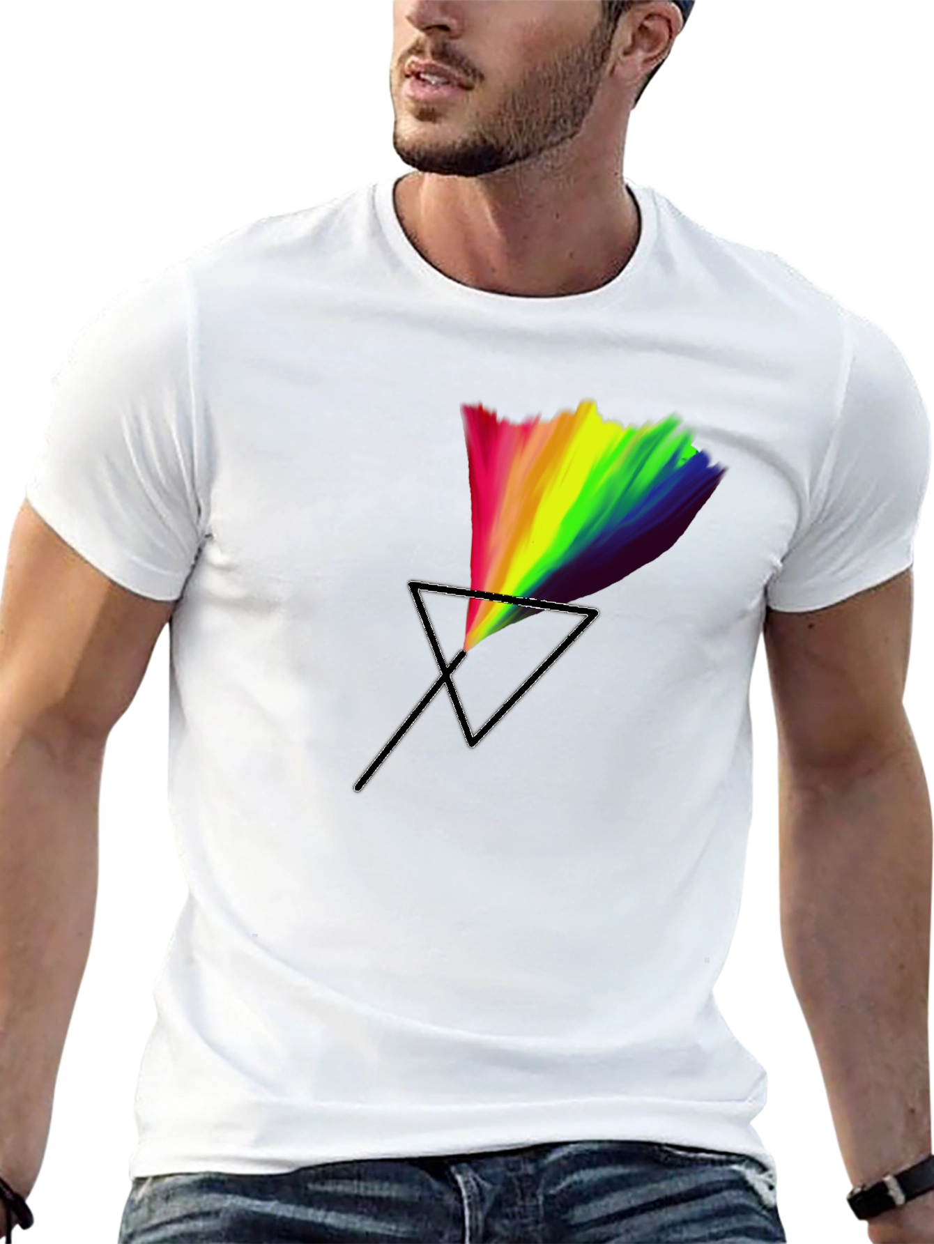Prism Graphic Tee - Black Cotton Blend