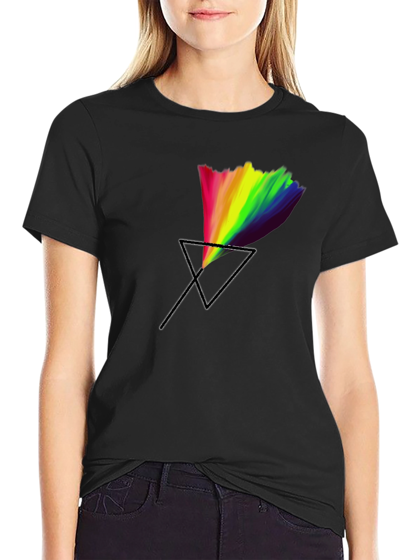 Prism Graphic Tee - Black Cotton Blend