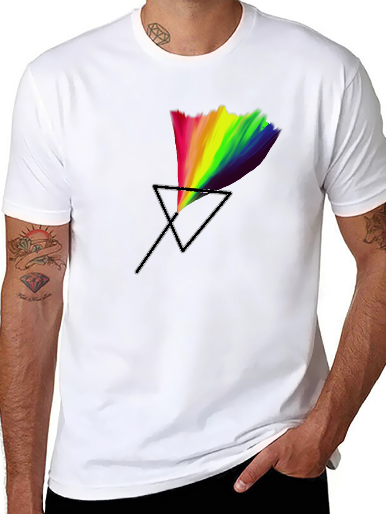 Prism Graphic Tee - Black Cotton Blend