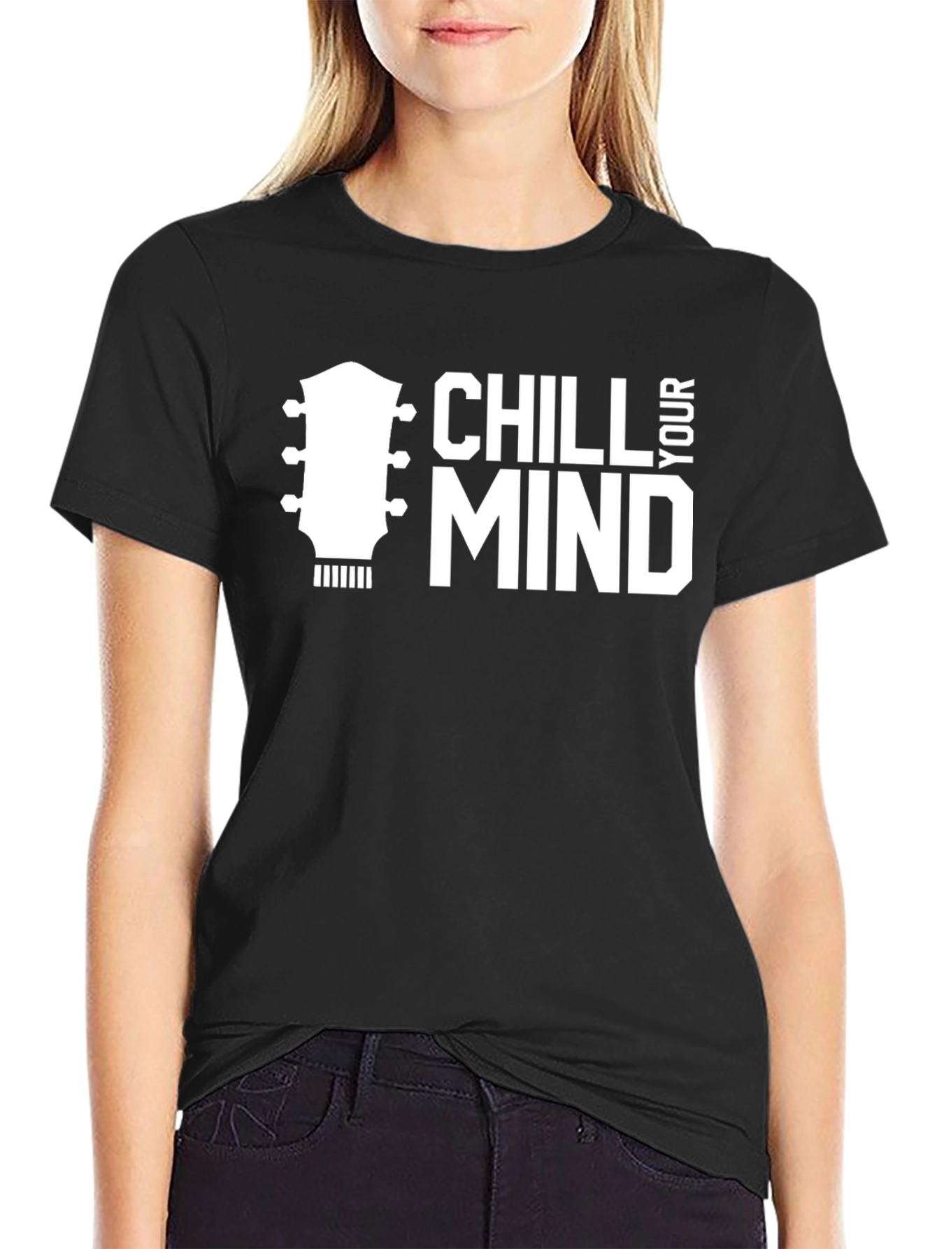 Chill Your Mind Guitar T-Shirt - Black