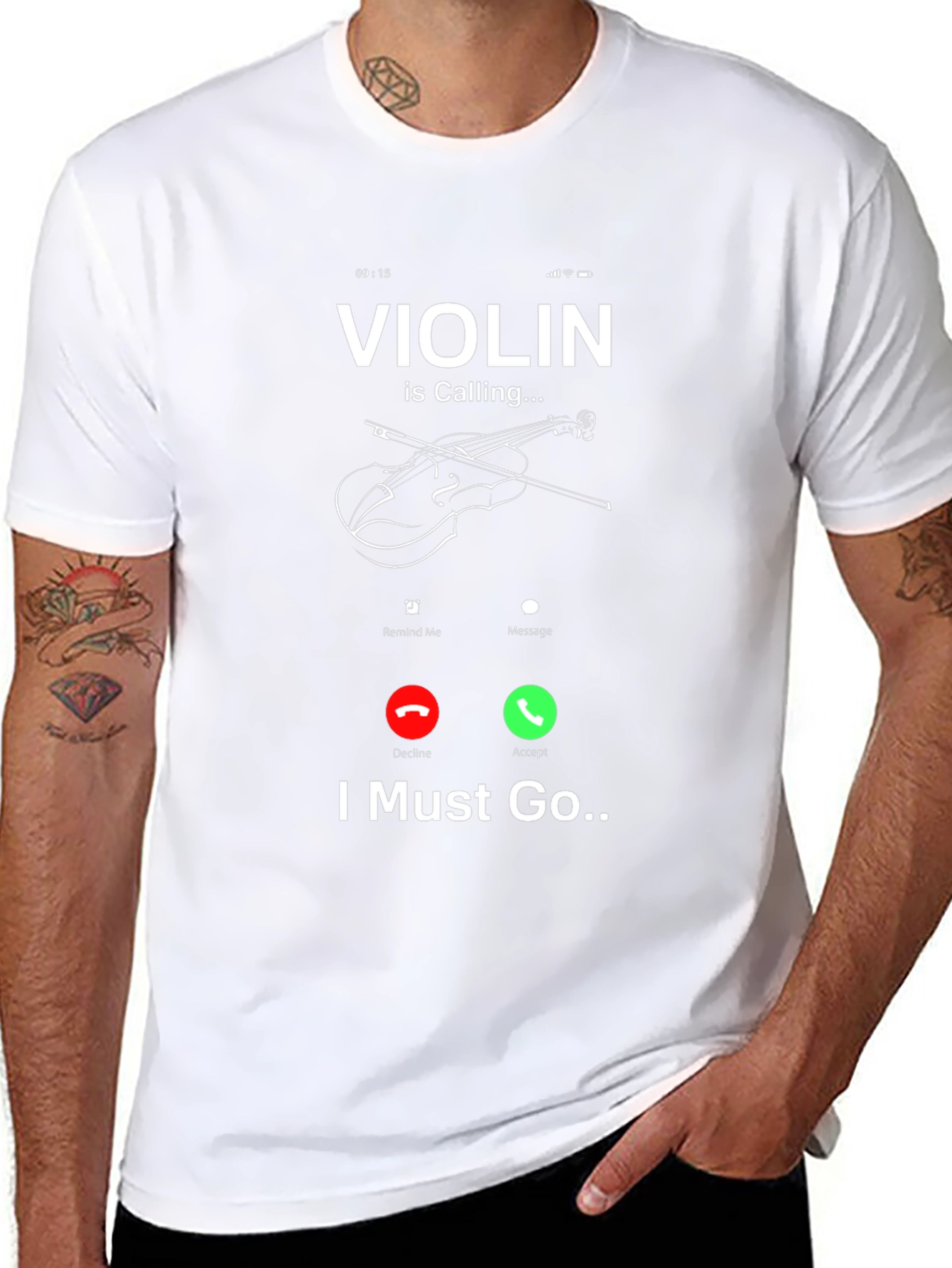 Violin is Calling Funny Music T-Shirt