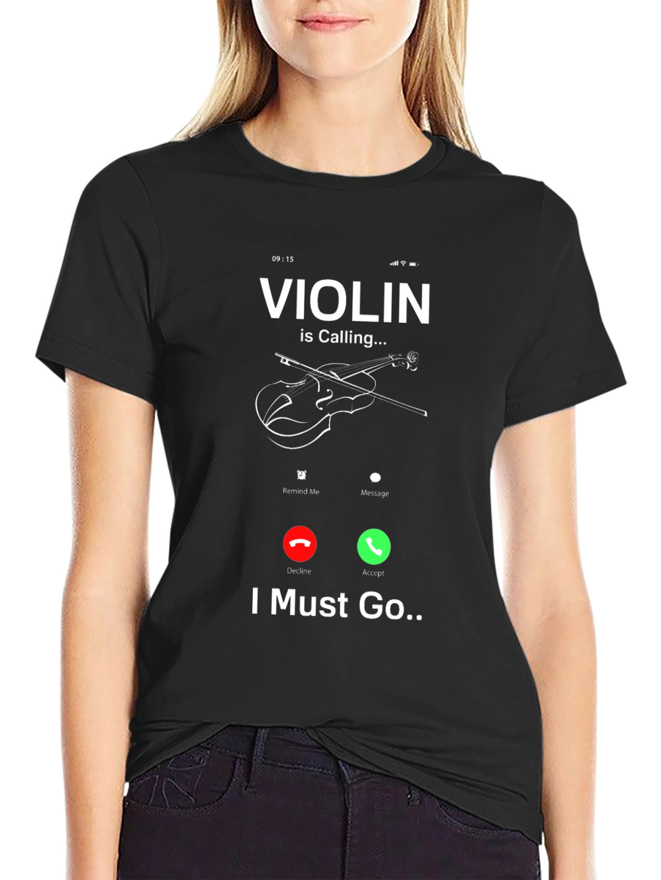 Violin is Calling Funny Music T-Shirt