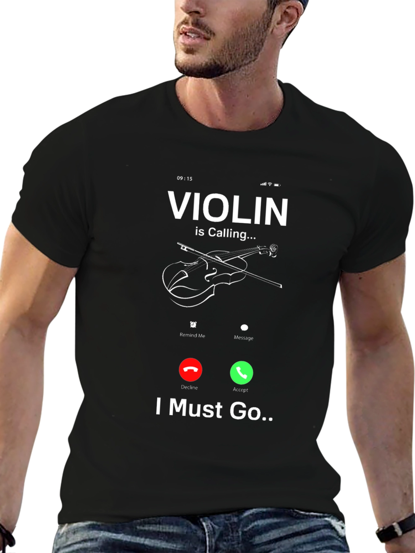 Violin is Calling Funny Music T-Shirt