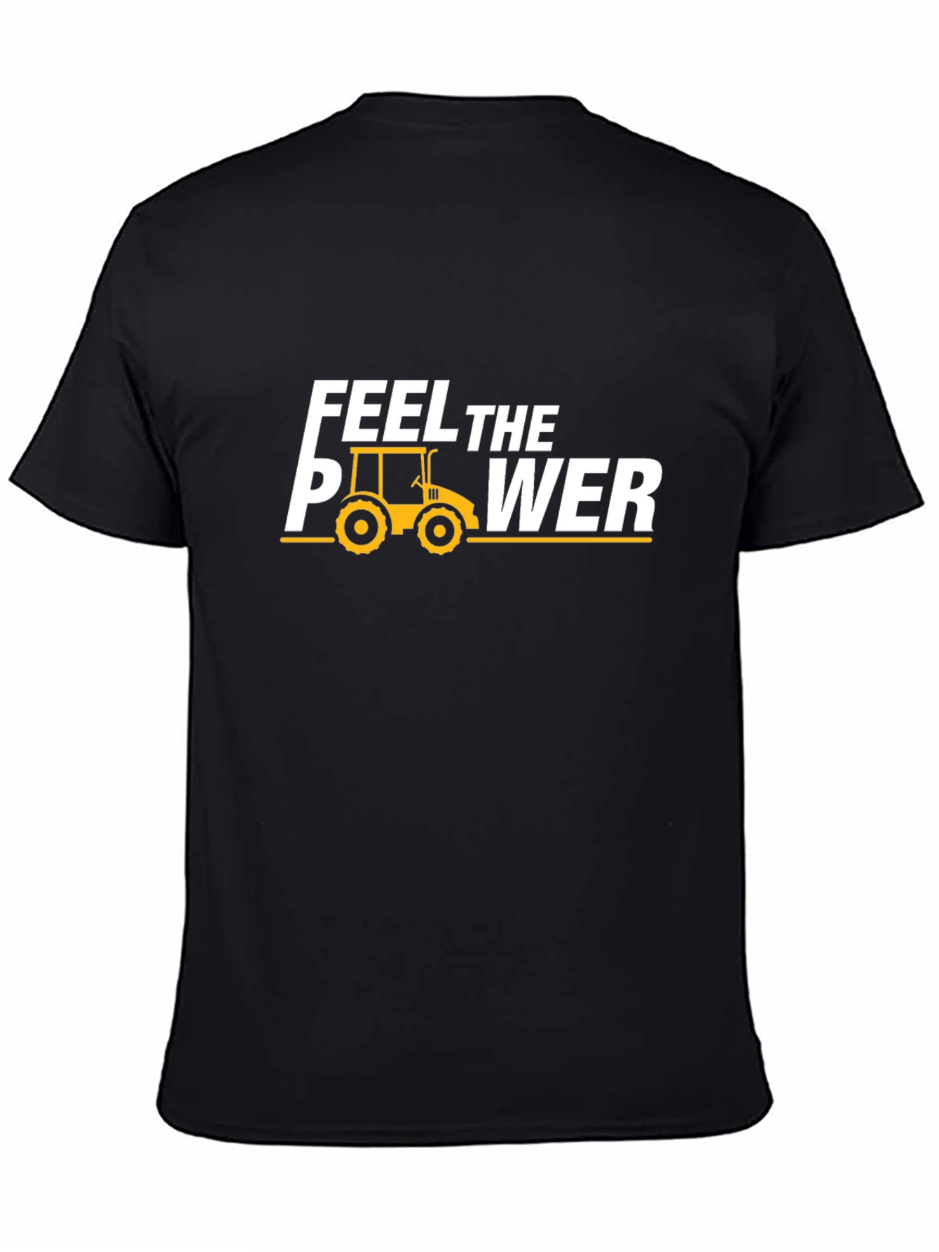 Feel the Power Tractor T-Shirt - Black