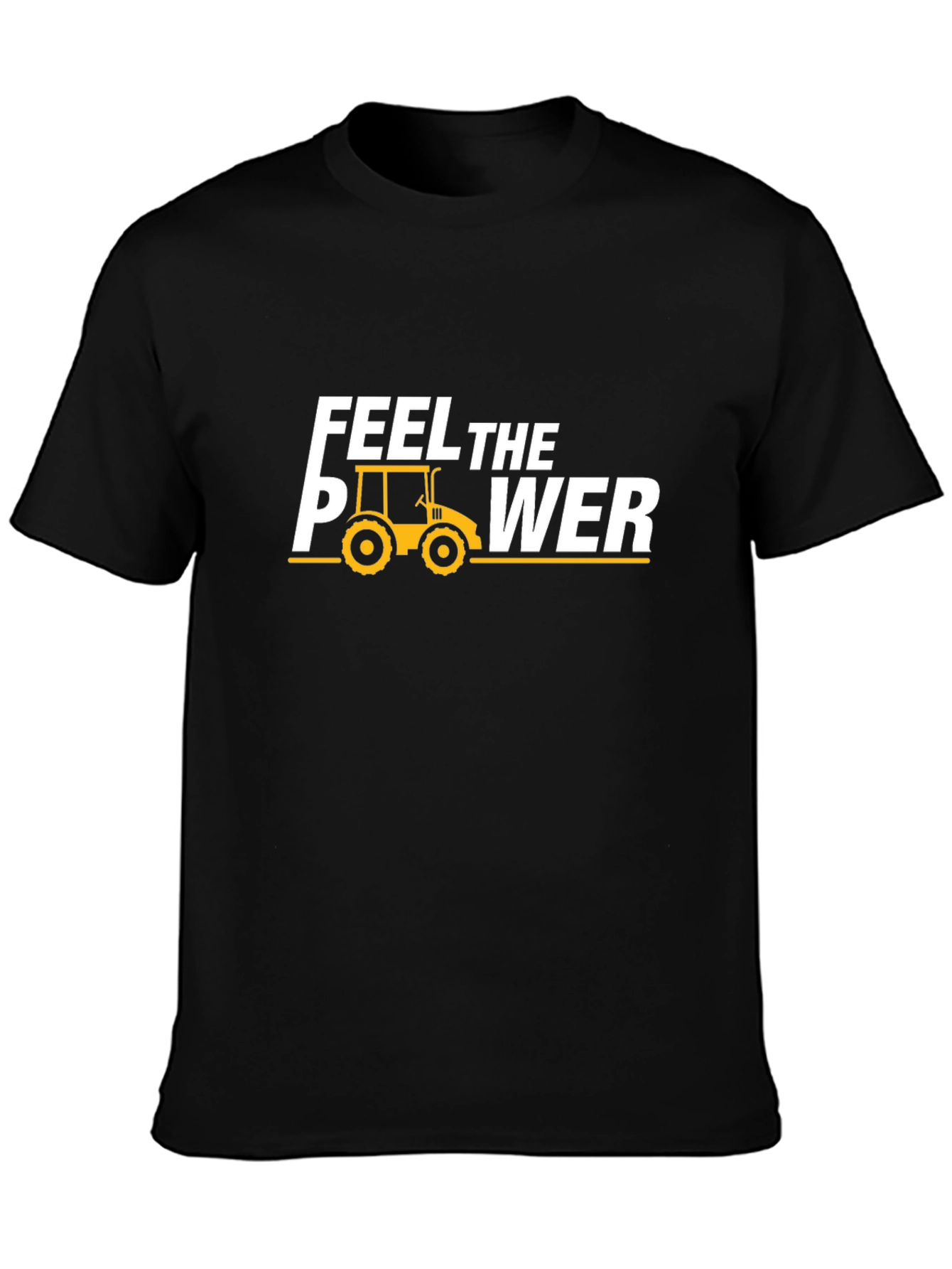 Feel the Power Tractor T-Shirt - Black