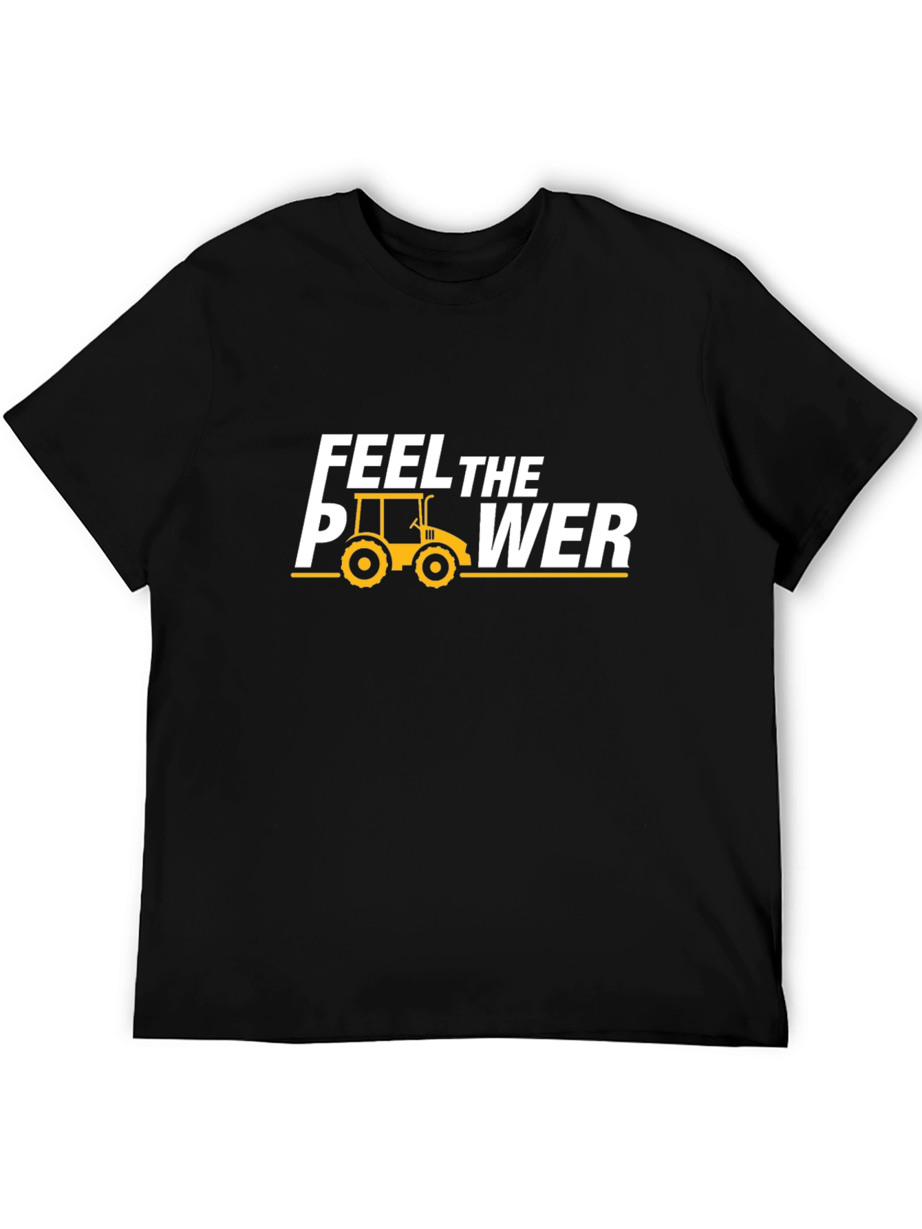 Feel the Power Tractor T-Shirt - Black