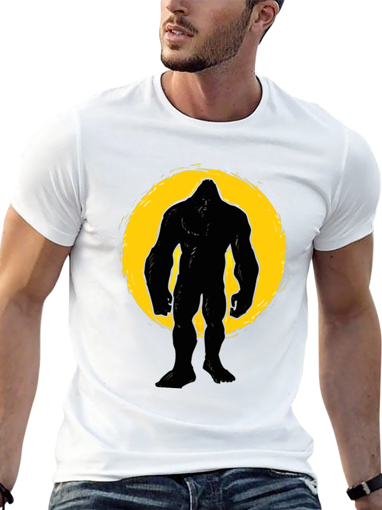 Bigfoot Silhouette T-Shirt - Black Graphic Tee