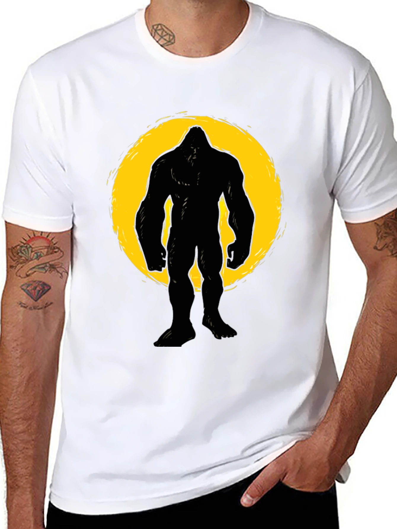 Bigfoot Silhouette T-Shirt - Black Graphic Tee