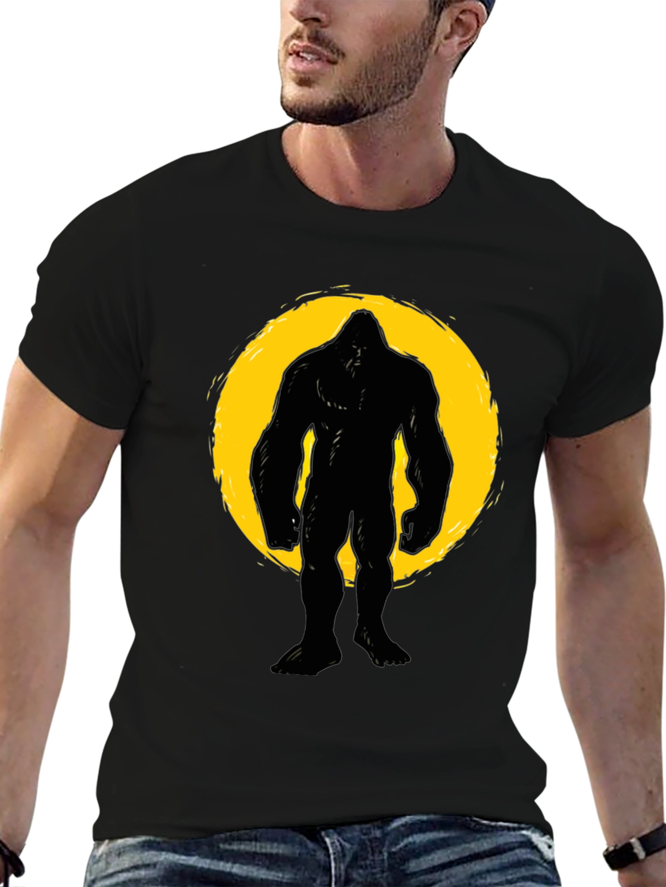 Bigfoot Silhouette T-Shirt - Black Graphic Tee