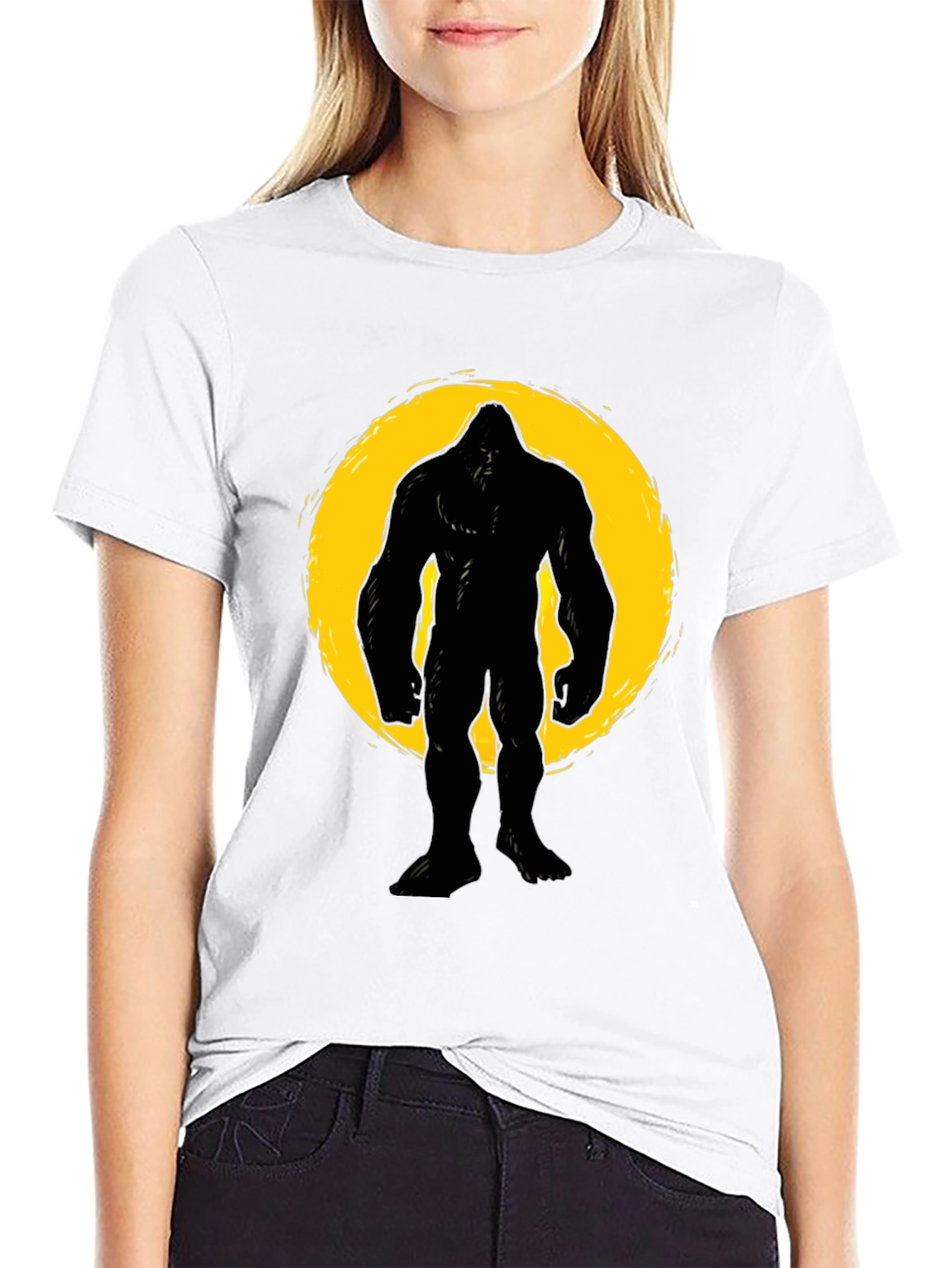 Bigfoot Silhouette T-Shirt - Black Graphic Tee
